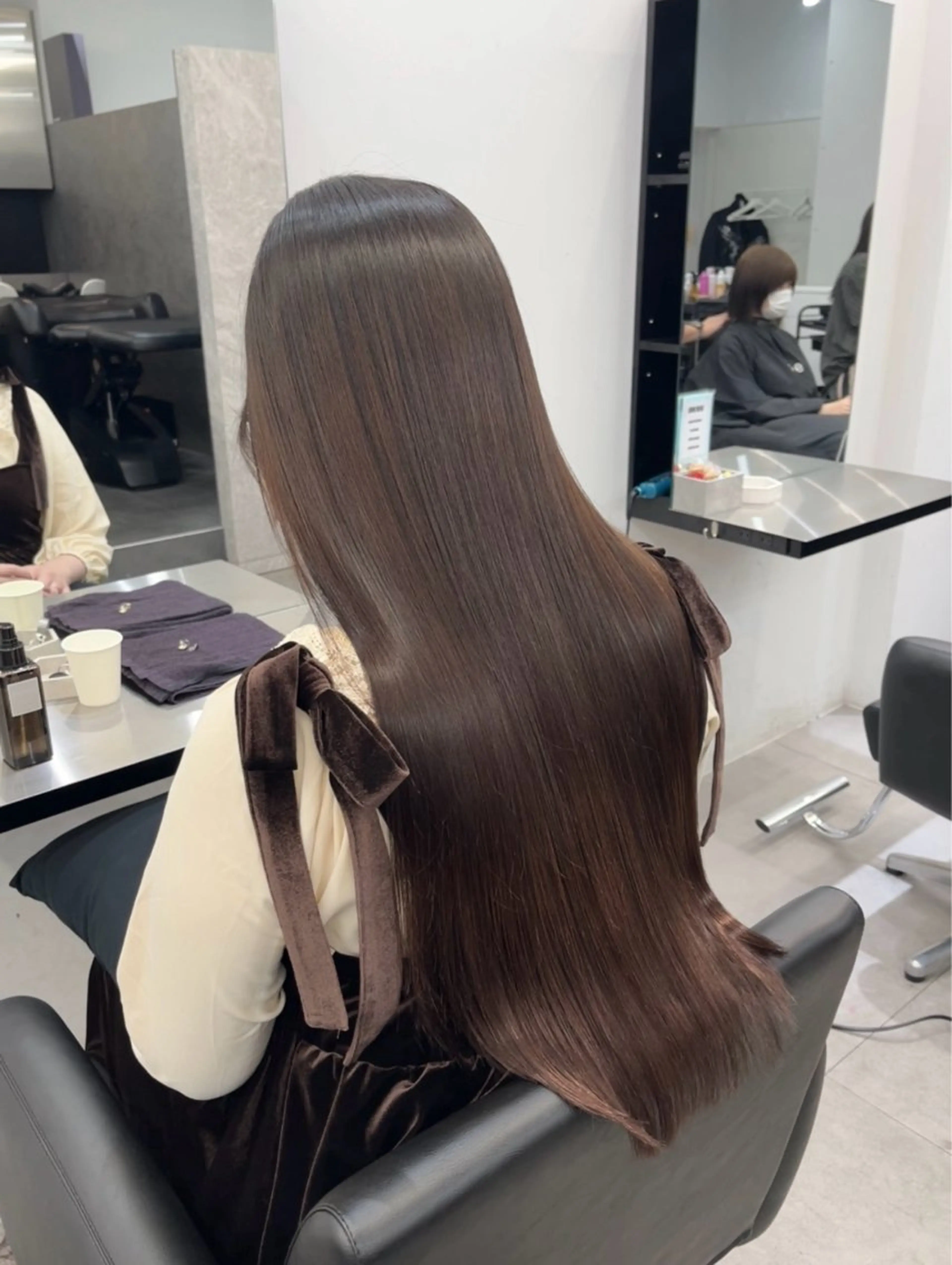 ロング カット ヘアカラー 縮毛矯正 トリートメント 髪質改善/縮毛矯正 梅田茶屋町/西尾祐作のヘアスタイル