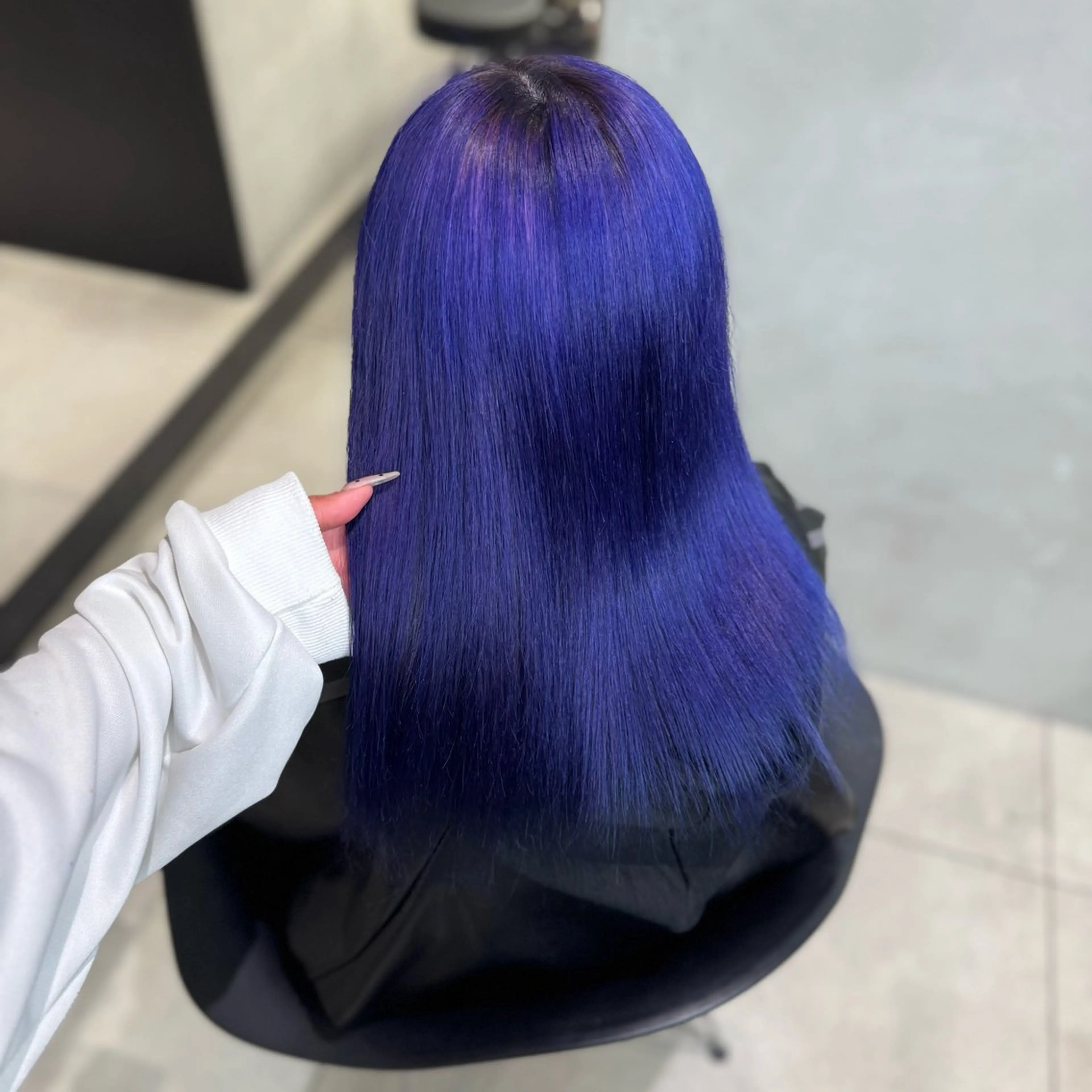 ロング カラー ブルーカラー パープルカラー ヘアカラー 🫧offwhite RISAKO🫧のヘアスタイル