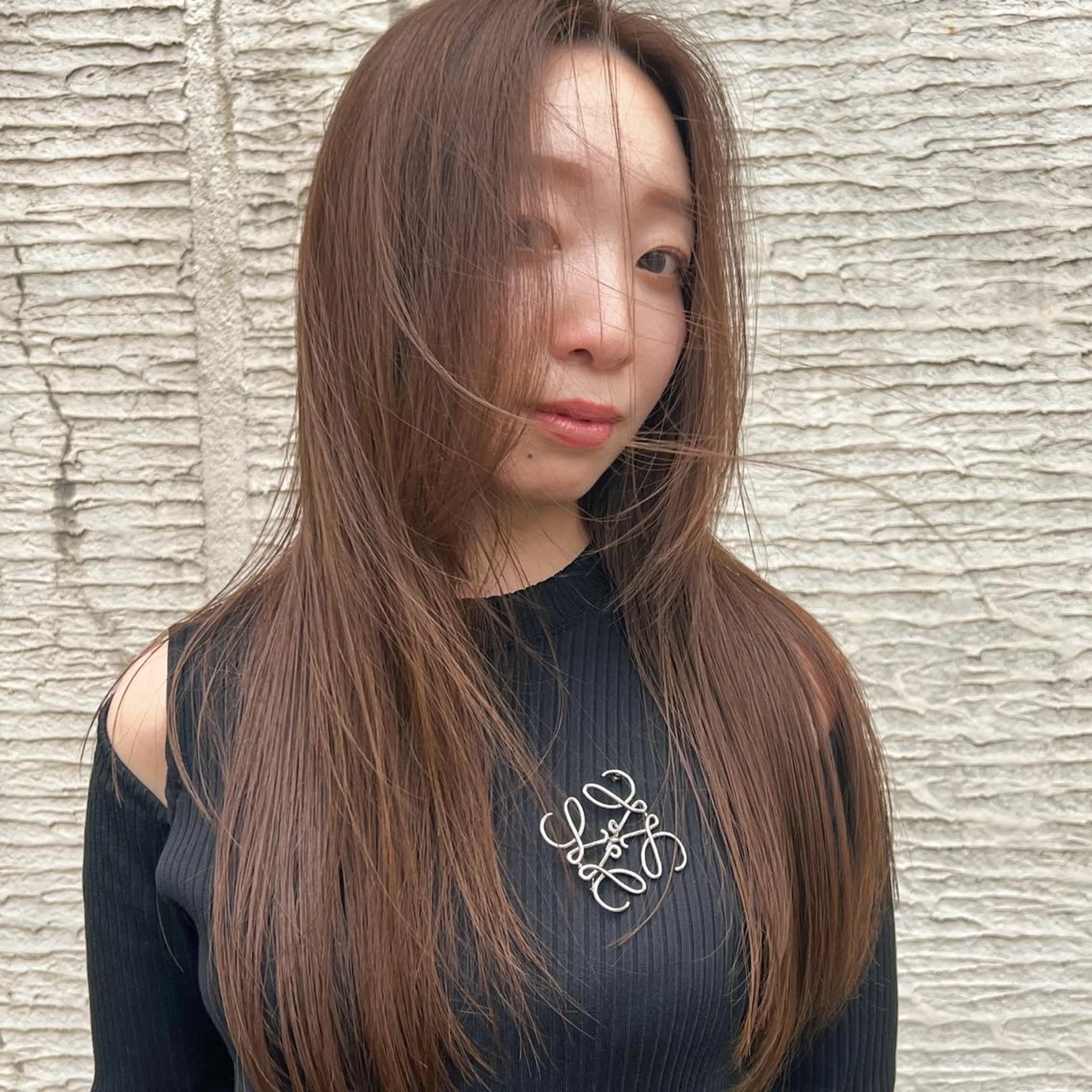 ロング 切りっぱなしボブ ボブ くびれヘア 顔まわりレイヤー 顔周りカット Carpe Diem所属・北内 登真のヘアスタイル