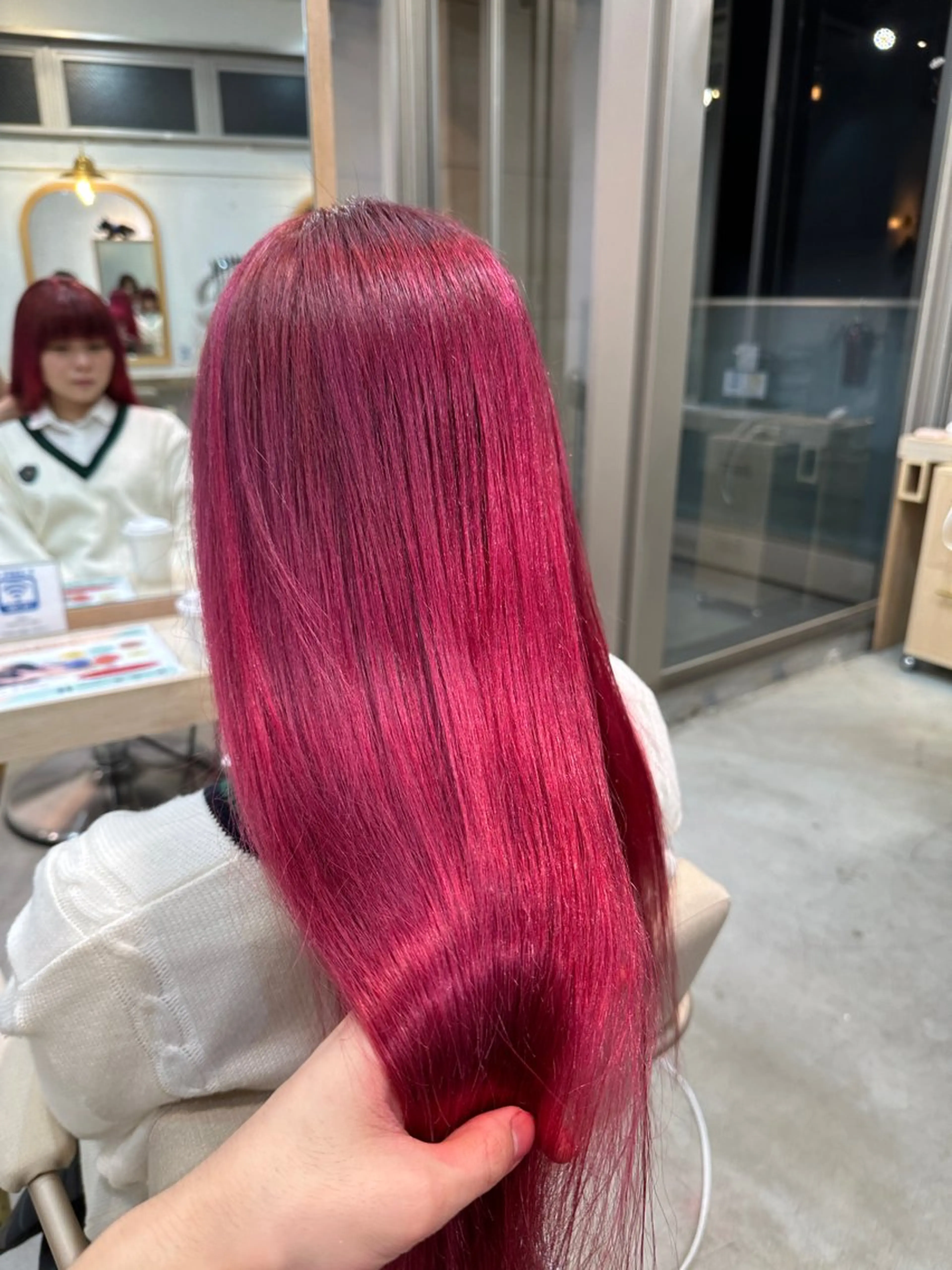 ロング カラー ヘアカラー トリートメント 新宿ケアブリーチ 稲垣颯太のヘアスタイル