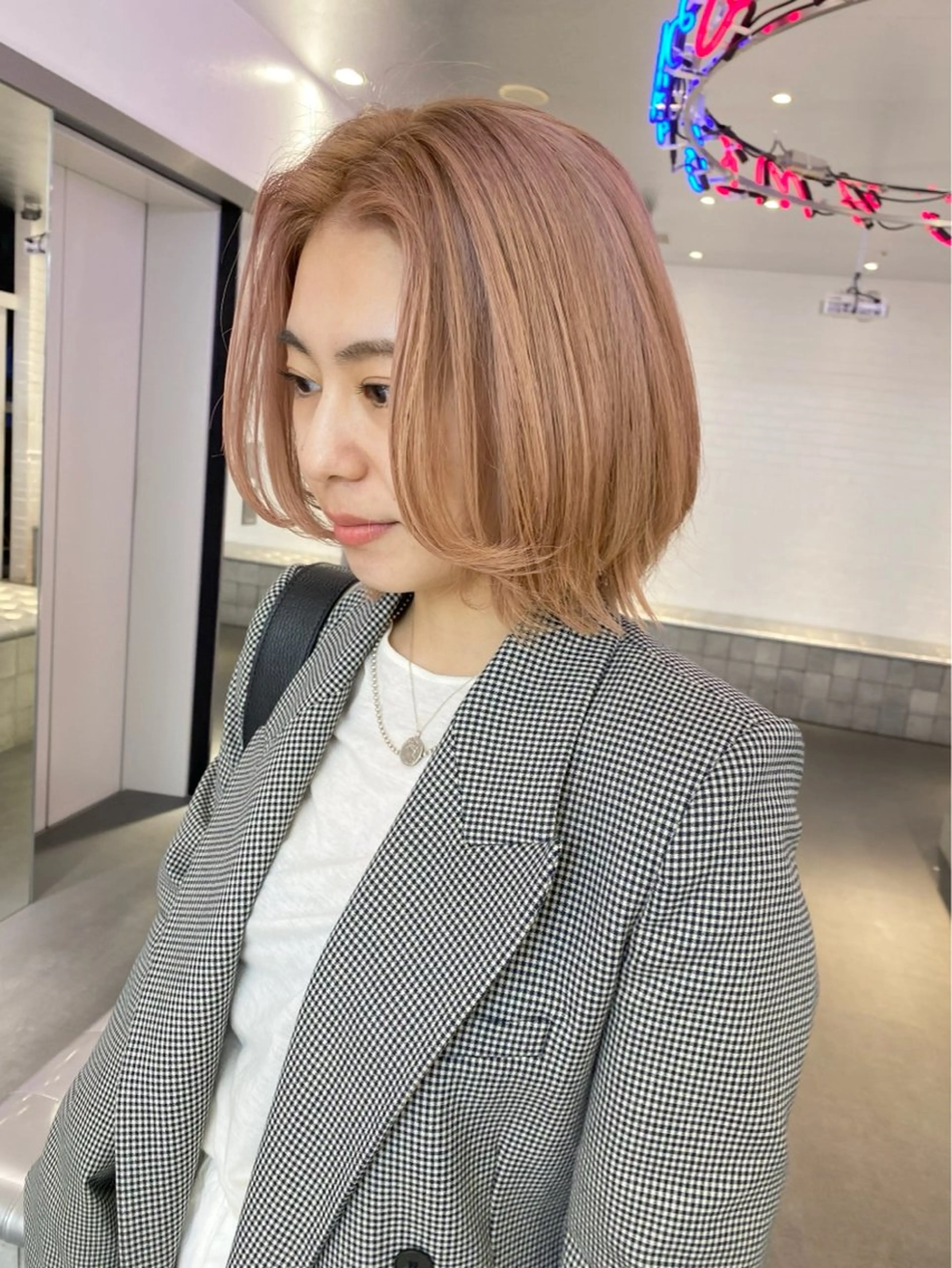 カラー ベージュ×艶🍨 mihoのヘアスタイル