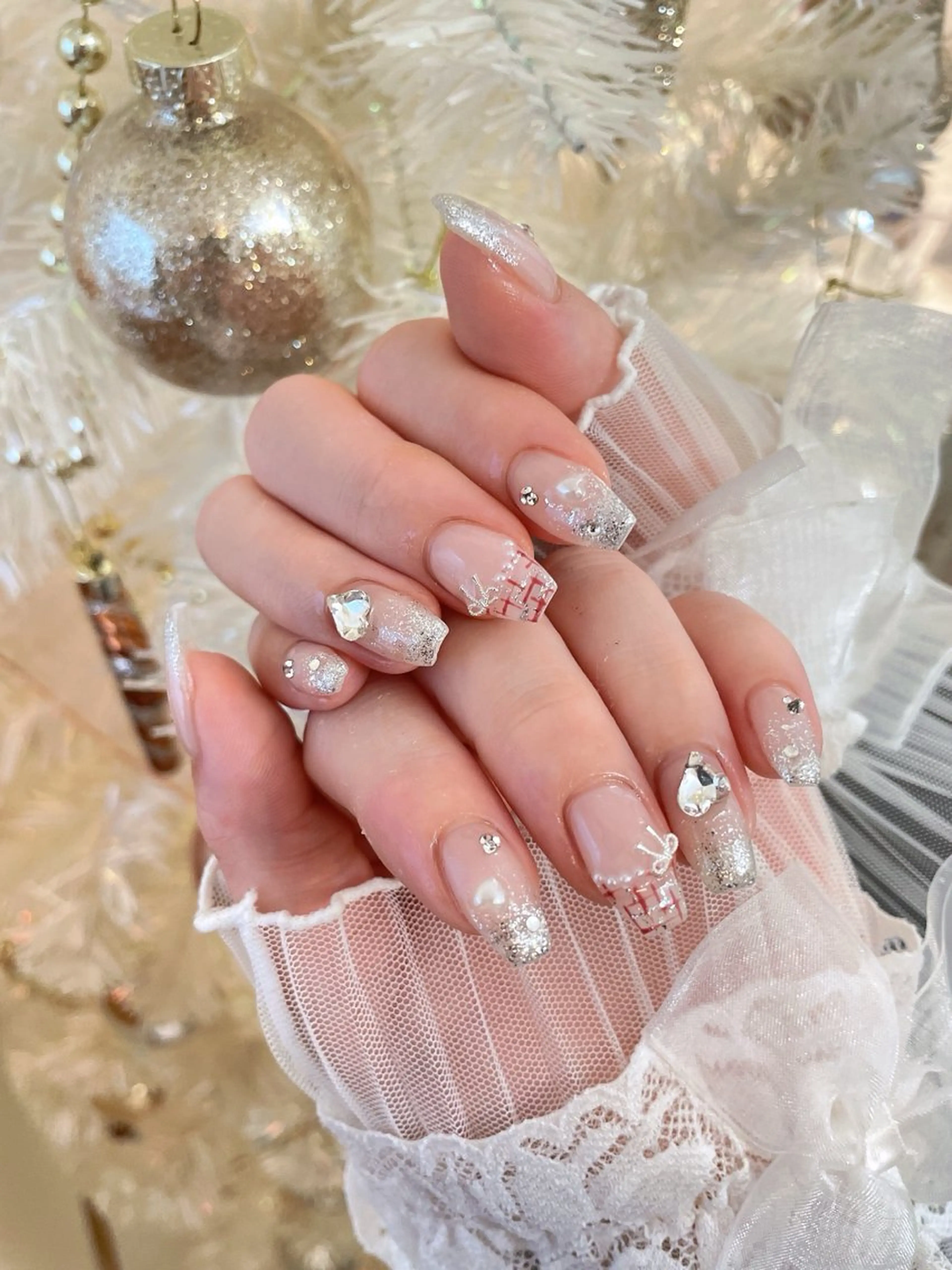 ネイル 23時まで❤︎韓国、 ワンホンネイルのネイルデザイン