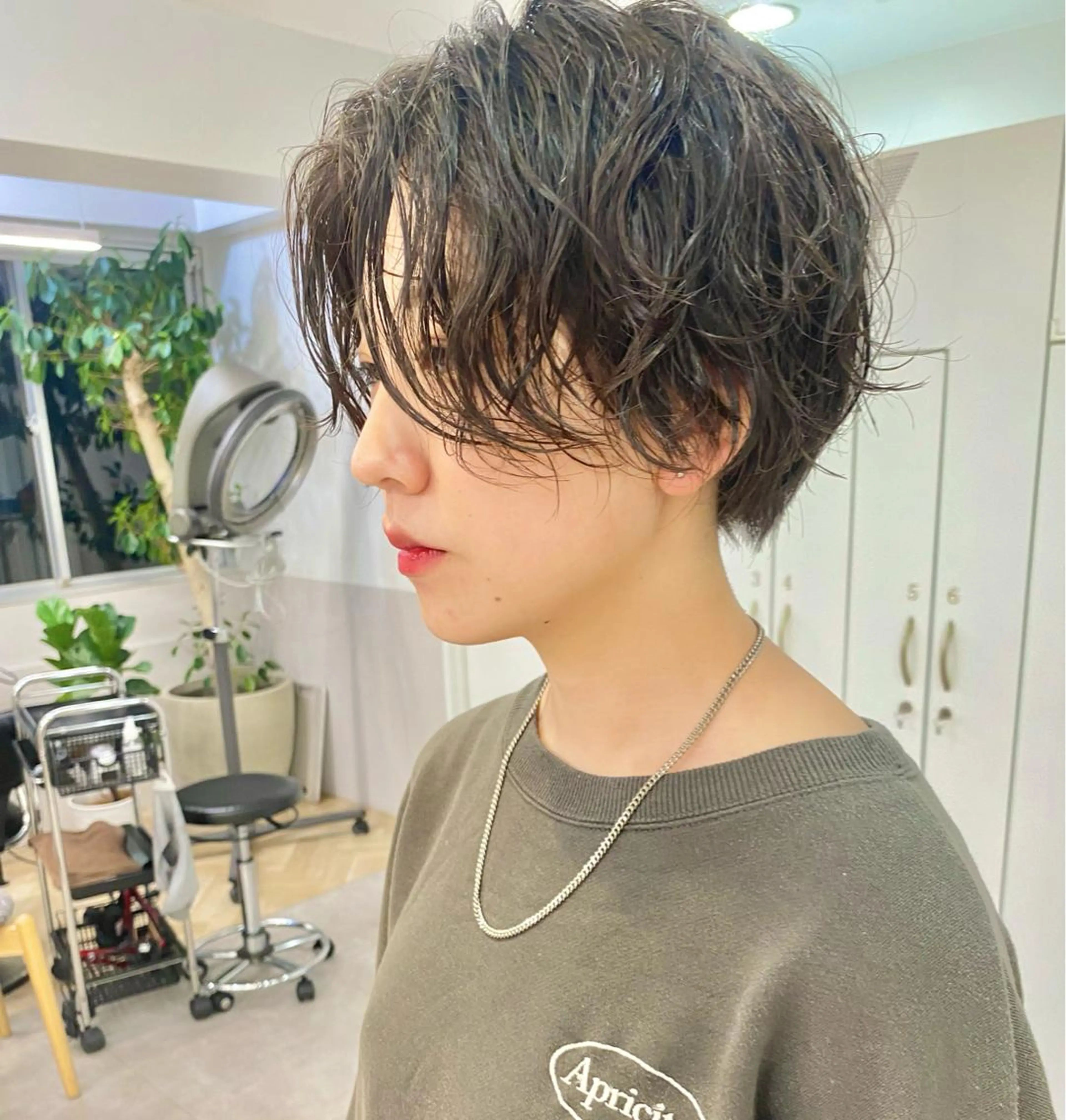 ショート パーマ 会田 渡夢のヘアスタイル