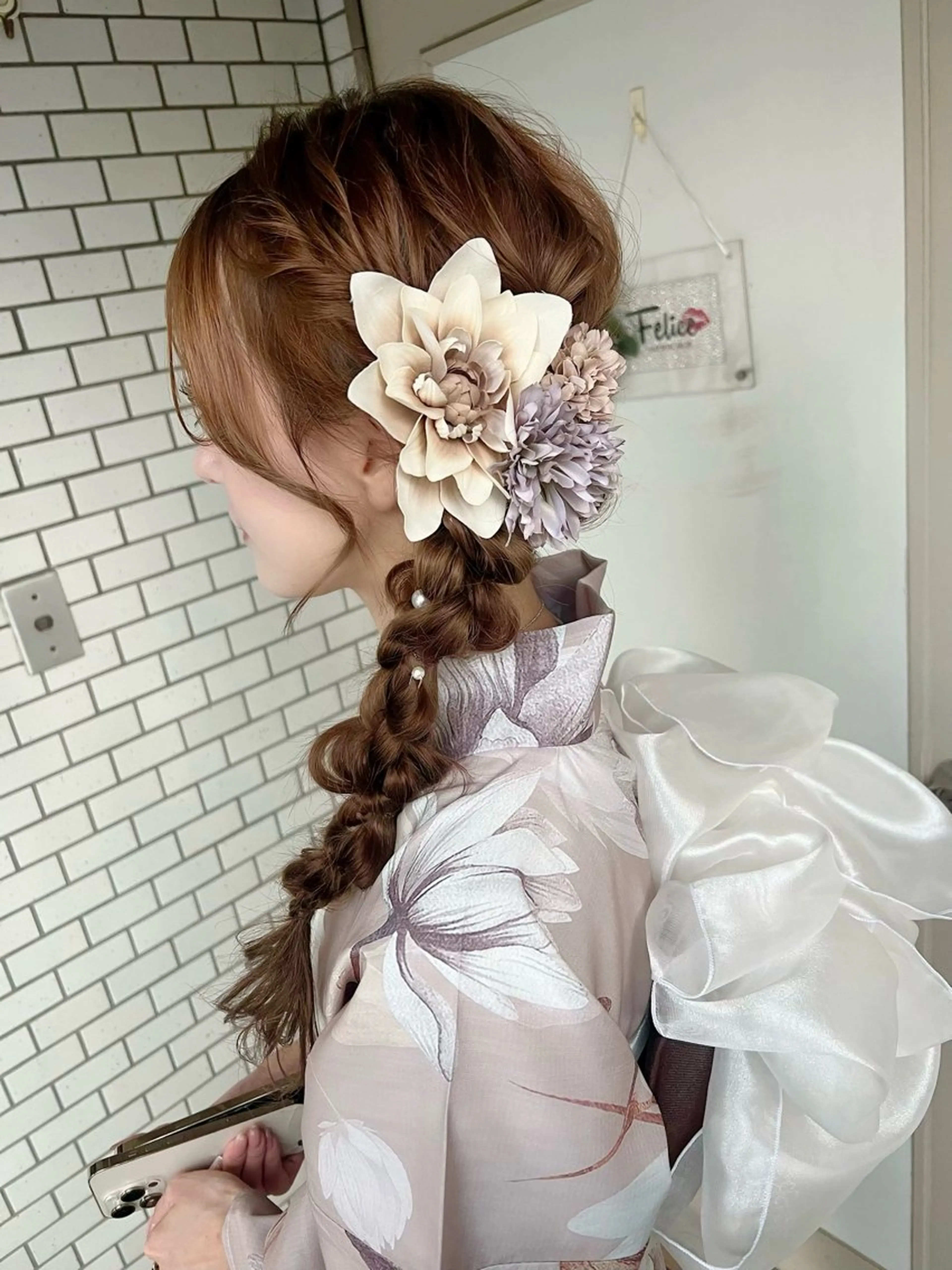 ヘアアレンジ 浴衣 大人可愛いヘアメイク 💋🧚‍♀️しずかのヘアスタイル
