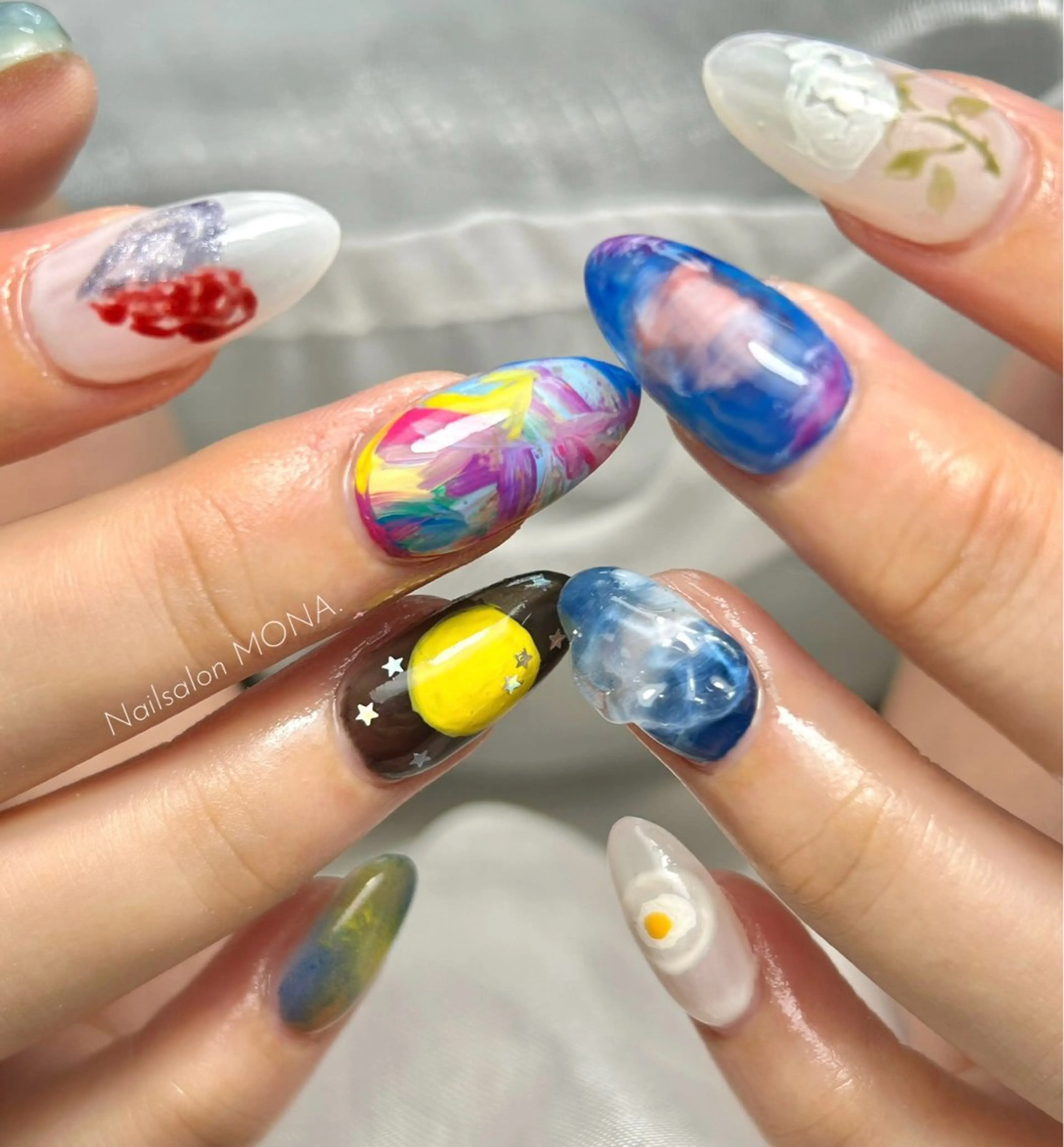 ネイル 長さ出し ニュアンスネイル ハンドネイル Nailsalon MONA.のネイルデザイン