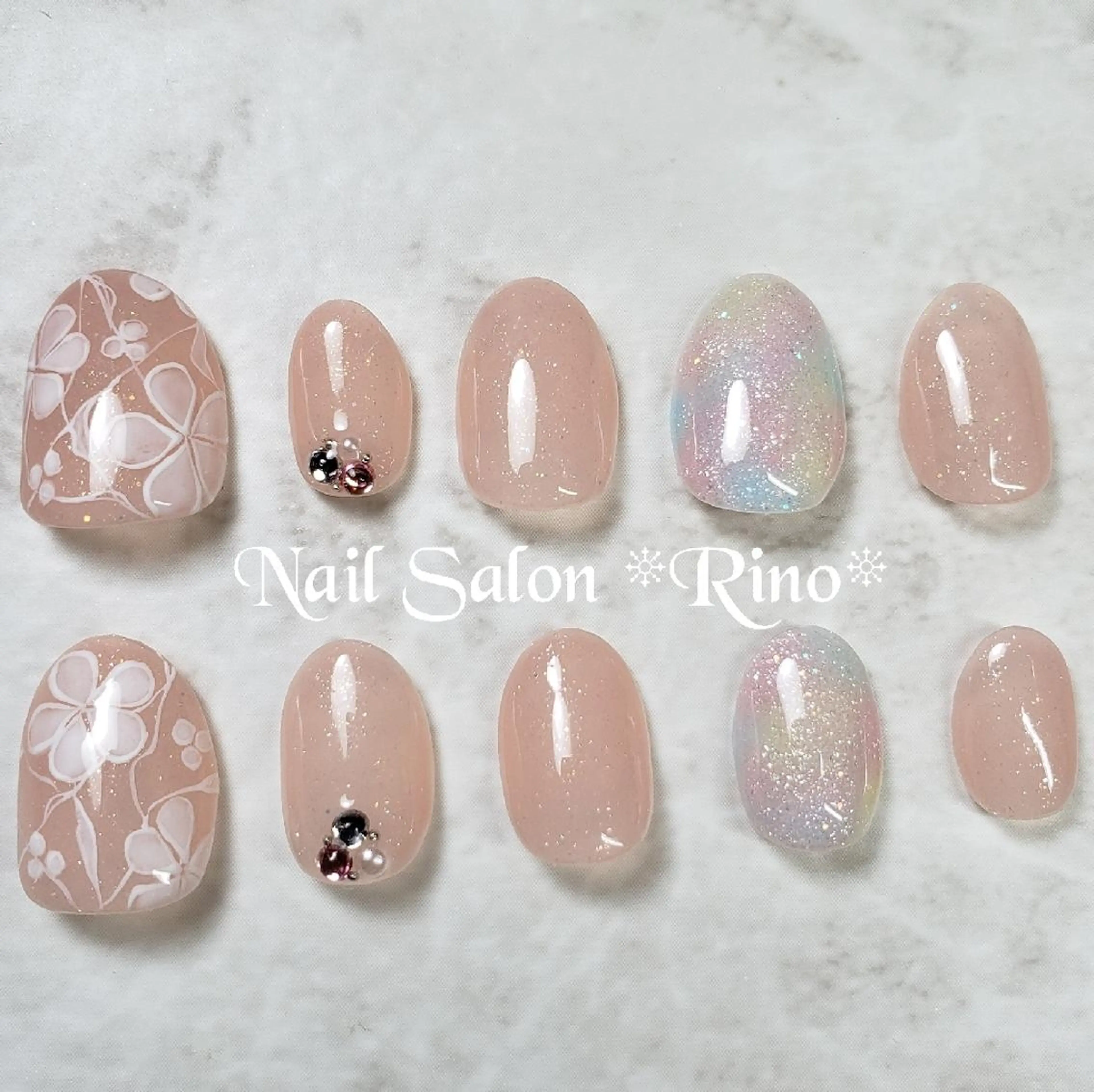 ショート ネイル アートネイル ネイルチップ ブライダルネイル Katayama Yokoのネイルデザイン