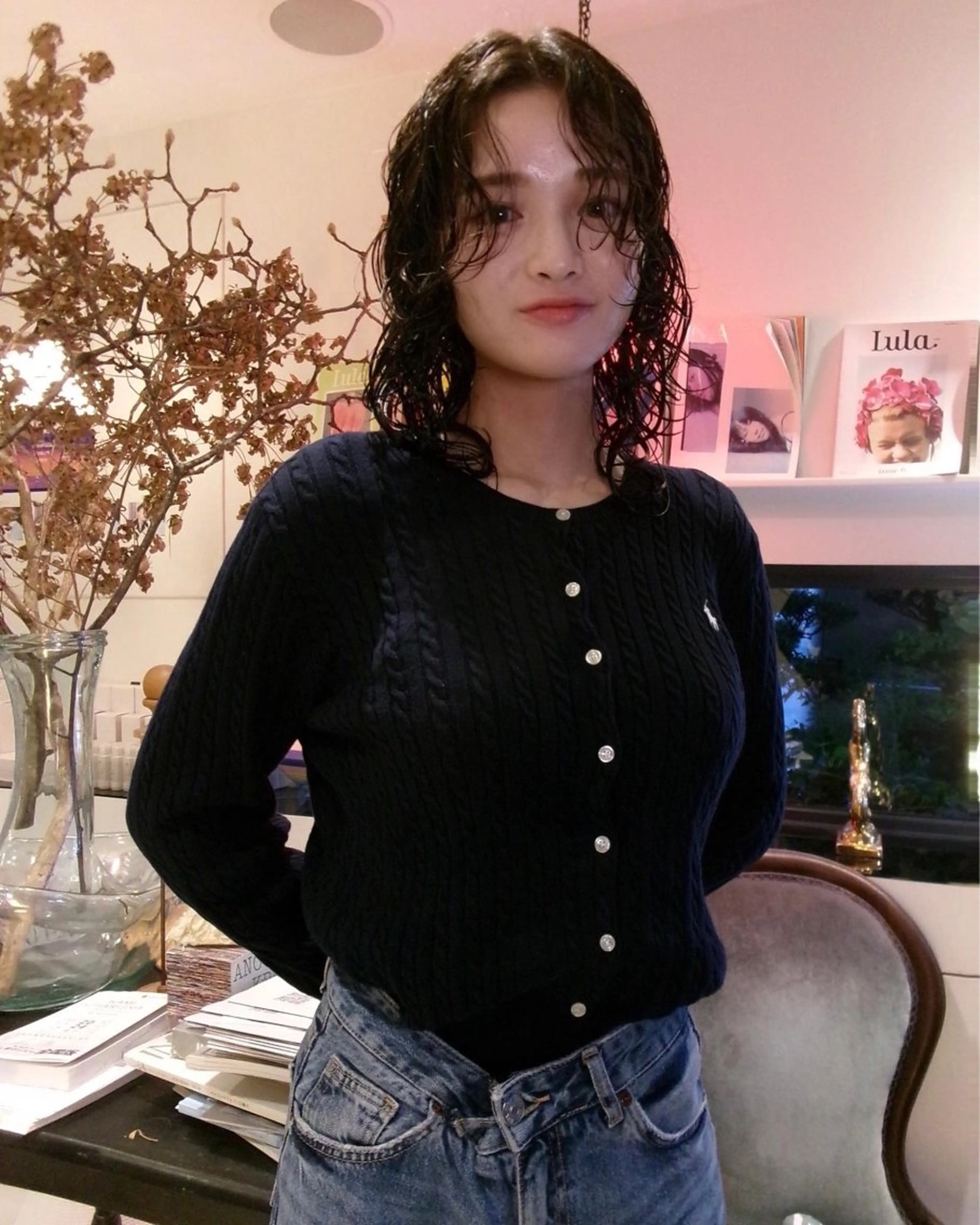 セミロング パーマ パーマ 早川 豪のヘアスタイル