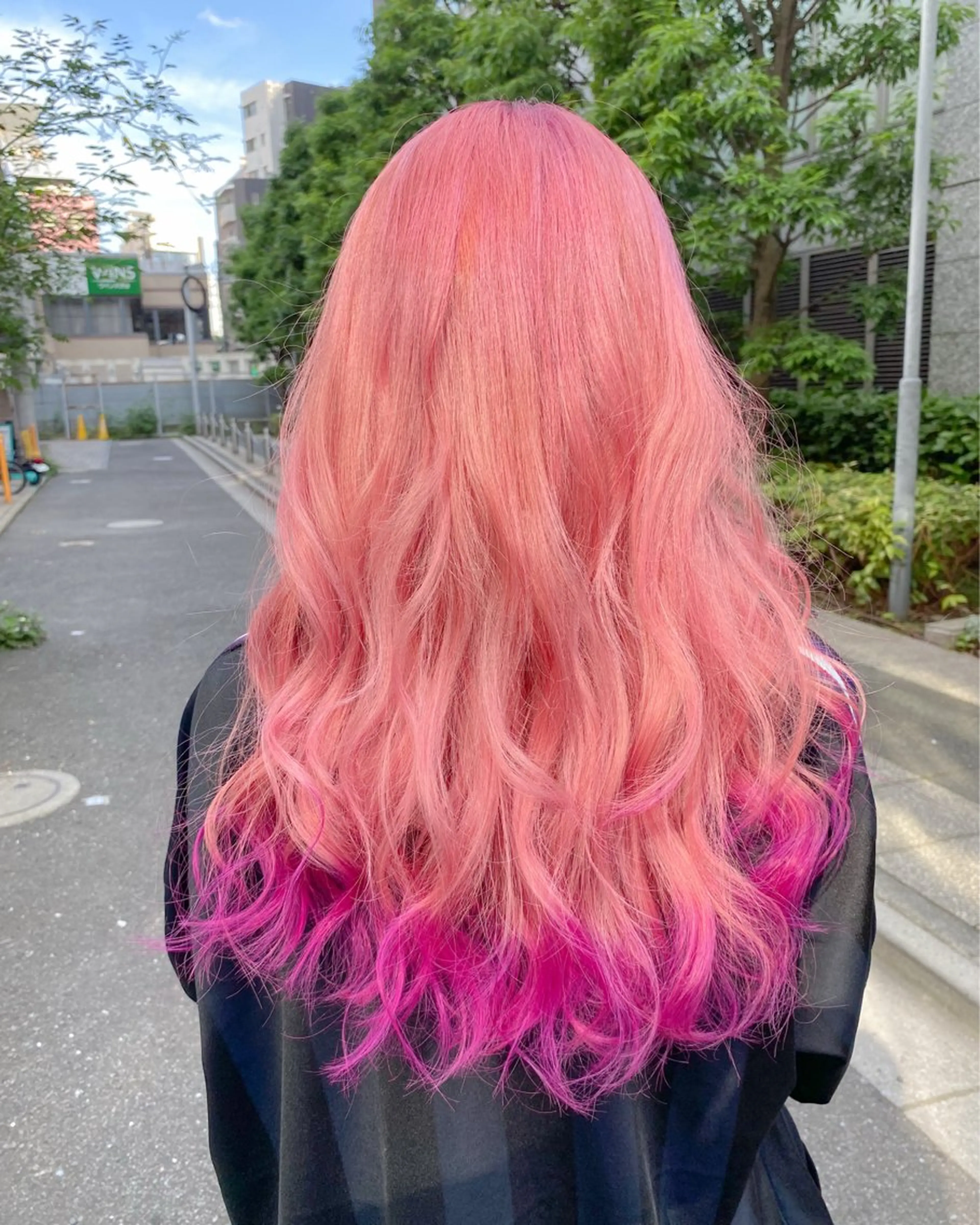 ロング カラー ブロンド ブルーカラー デザインカラー グラデーションカラー 韓国風カラー ヘアカラー Chérie所属・Chérie 渋谷/カラーサロンのヘアスタイル