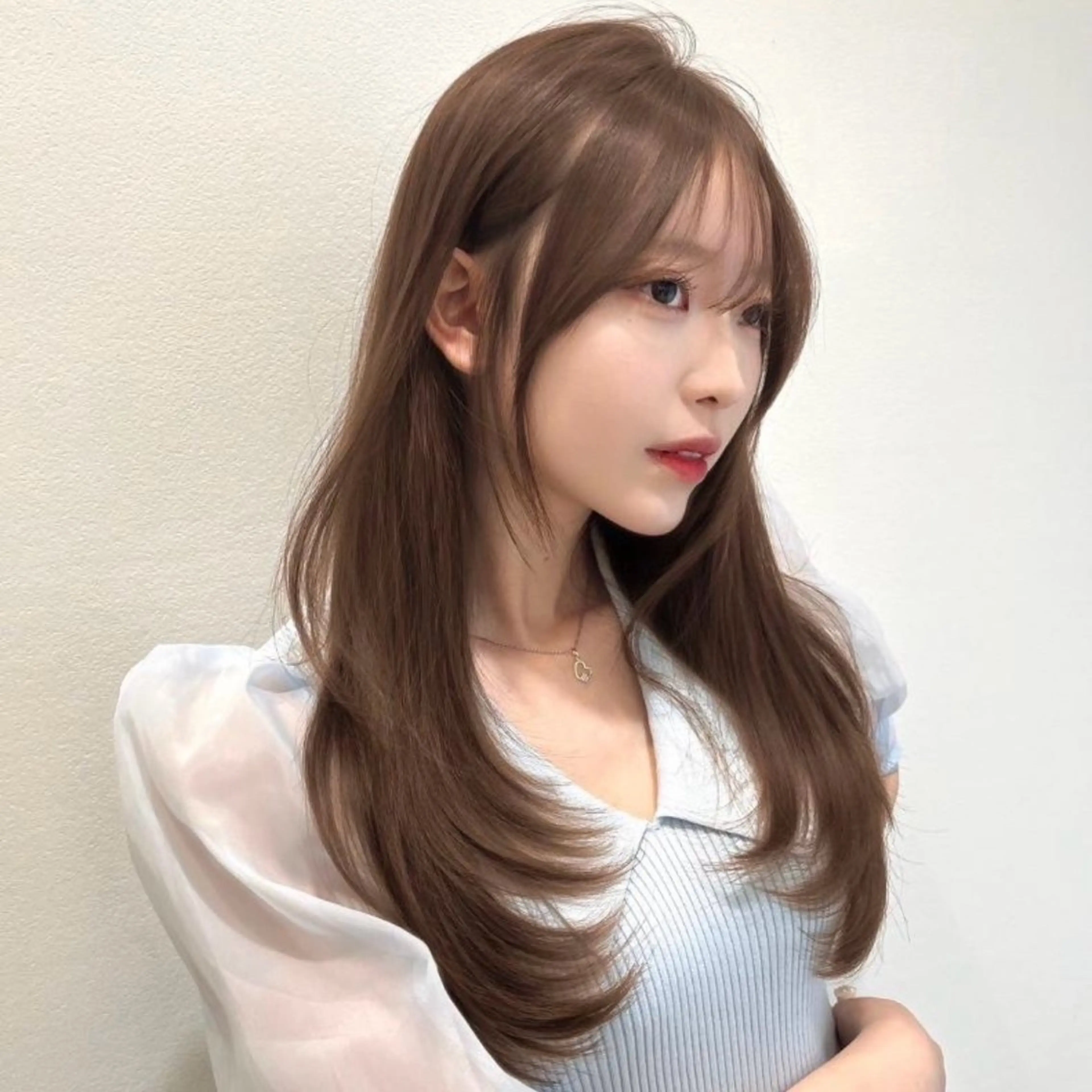 セミロング カラー カット ヘアカラー トリートメント ヘッドスパ ヘアセット ガーリーstyle ❤︎misaki🏹のヘアスタイル