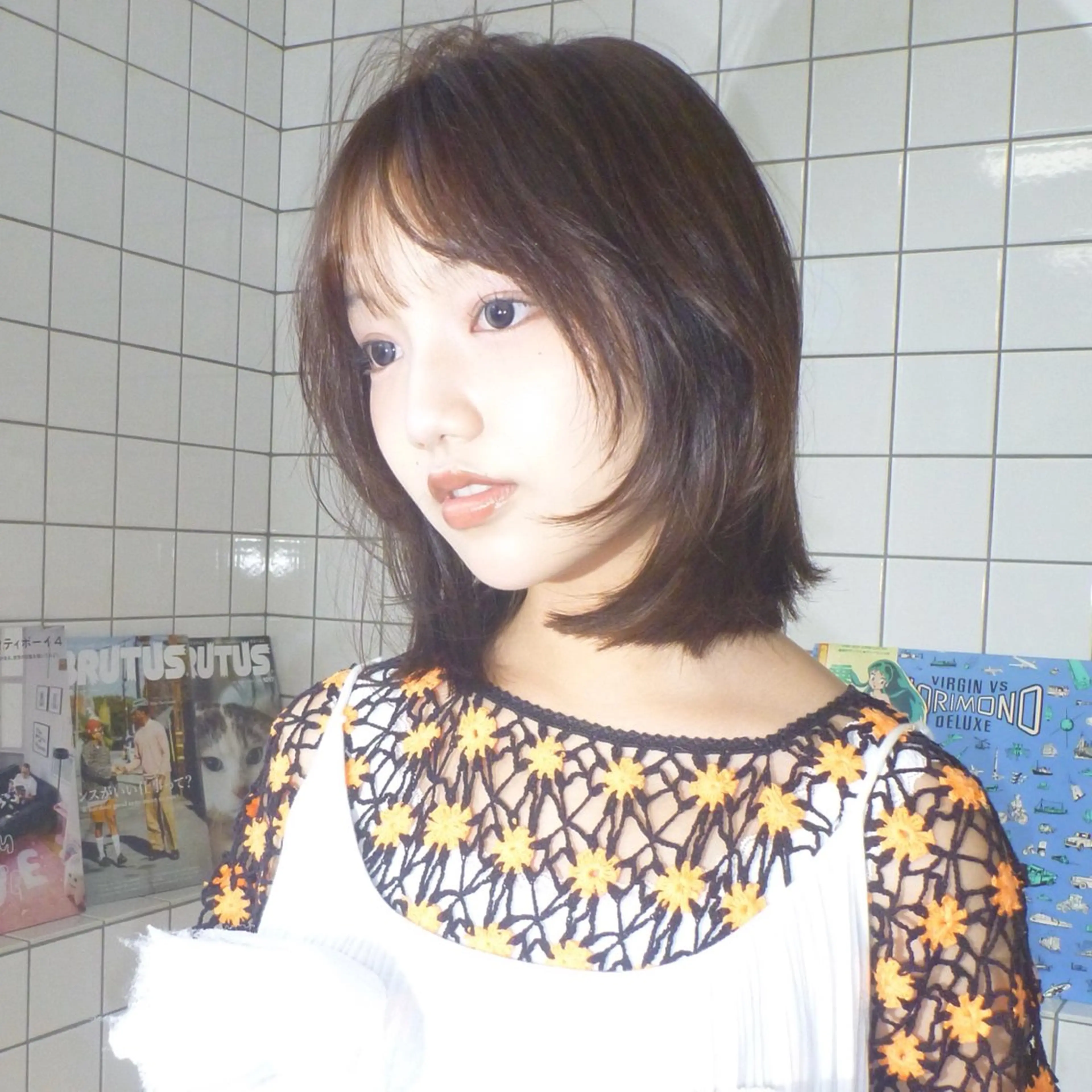 ミディアム 顔まわりレイヤー ハッシュカット ハイレイヤー 韓国風ヘア レイヤーカット カット ヘアカラー トリートメント 似合わせカット レイヤーカットのヘアスタイル