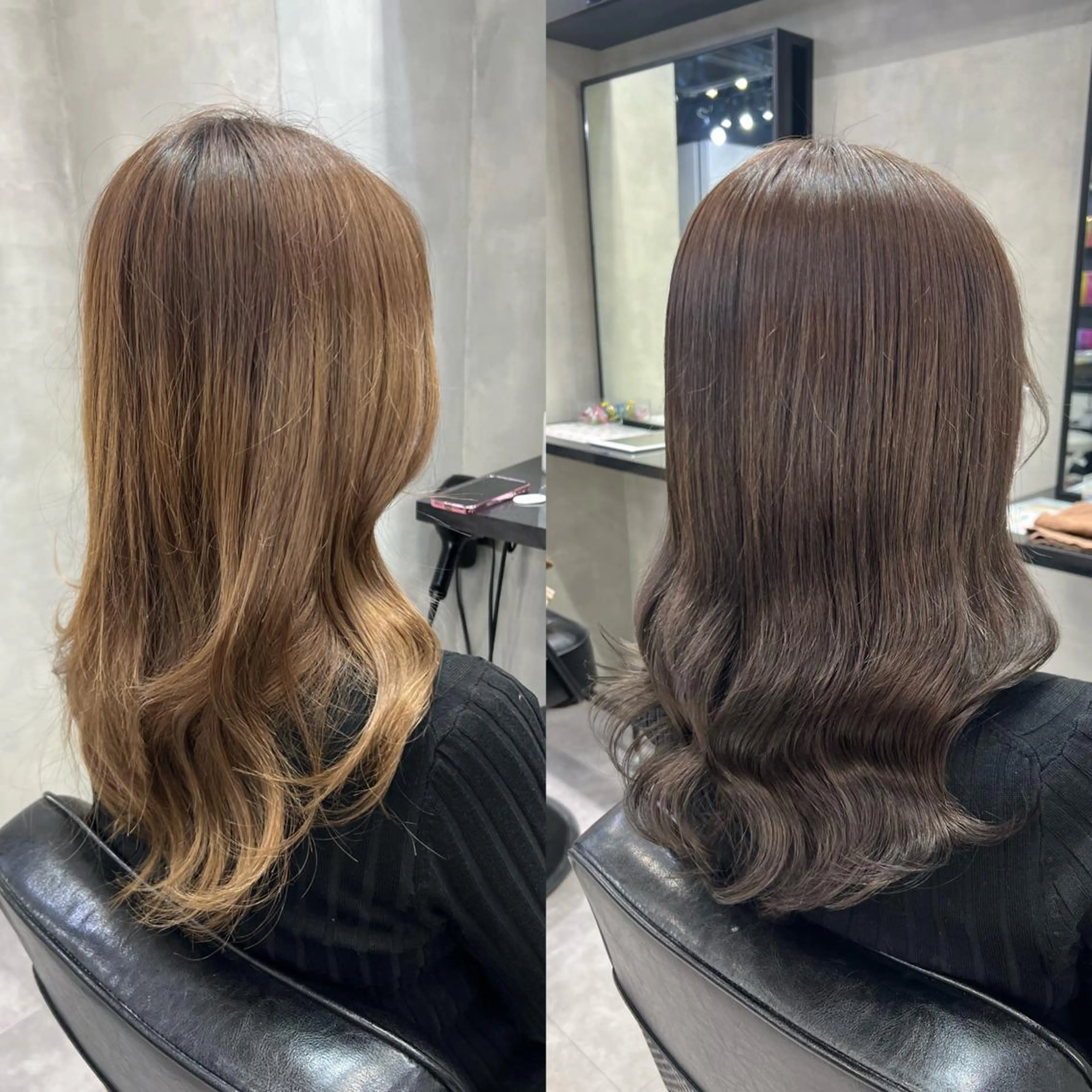 セミロング カラー ヘアアレンジ シールエクステ アディクシーカラー アッシュ バレイヤージュ ベージュカラー カット ヘアカラー トリートメント ar+ ❤︎ maiのヘアスタイル