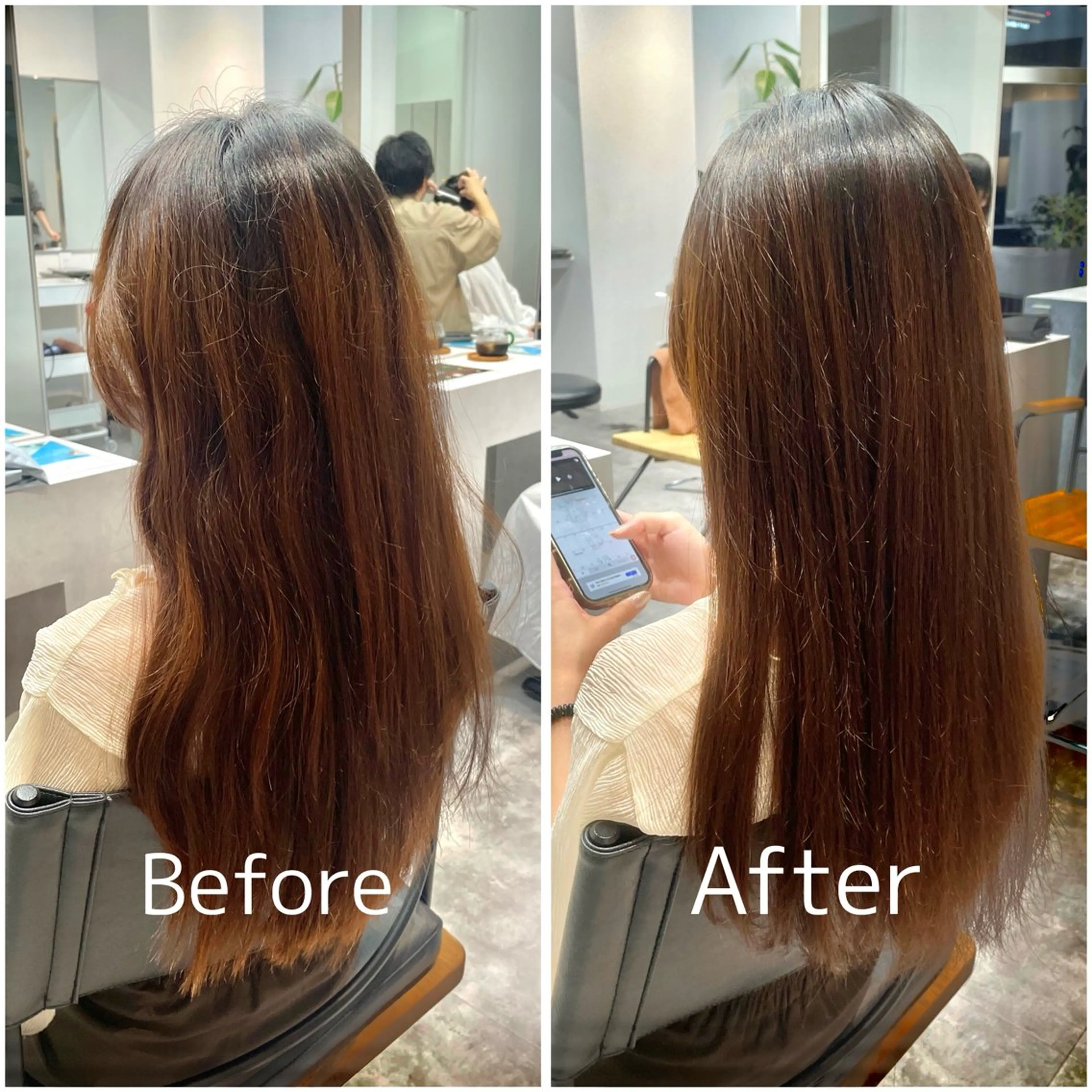 ロング 縮毛矯正 トリートメント 🫧コウノミナ /縮毛矯正🫧のヘアスタイル