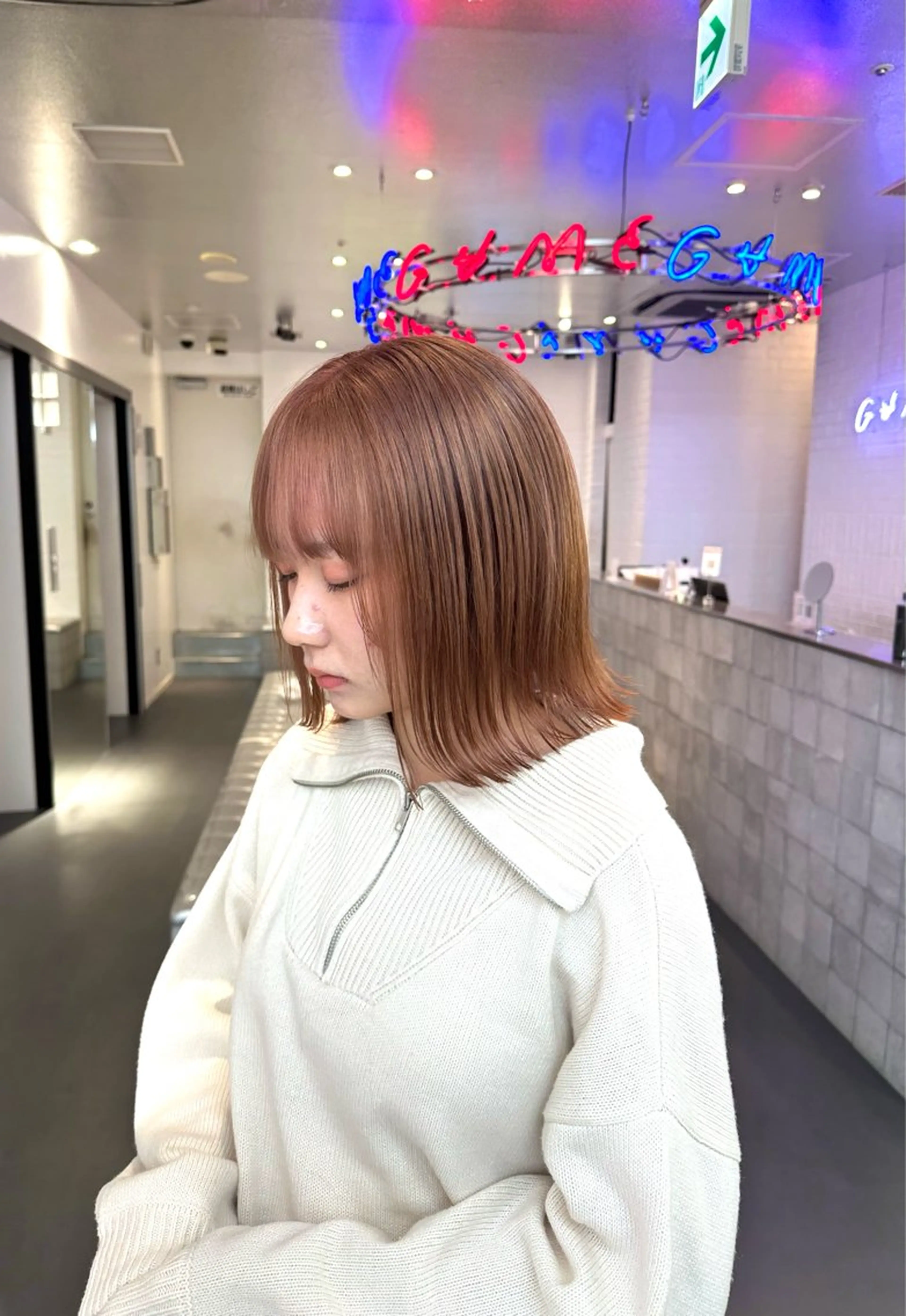 ロング カラー カット ヘアカラー 🌈ベージュ艶髪🌈 ボブ/ユウトのヘアスタイル