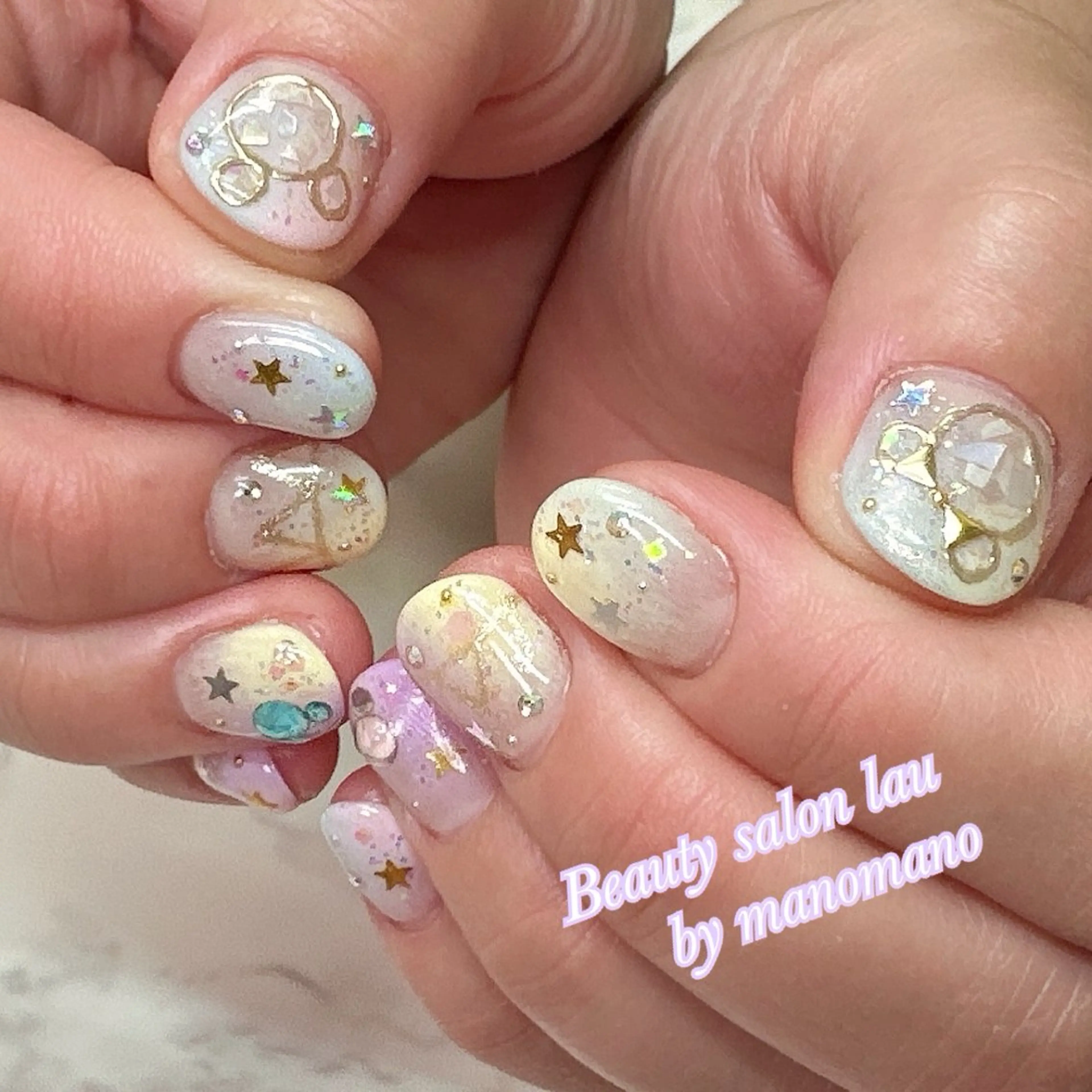 ネイル ハンドネイル ラウバイマノマノ なかざとのネイルデザイン