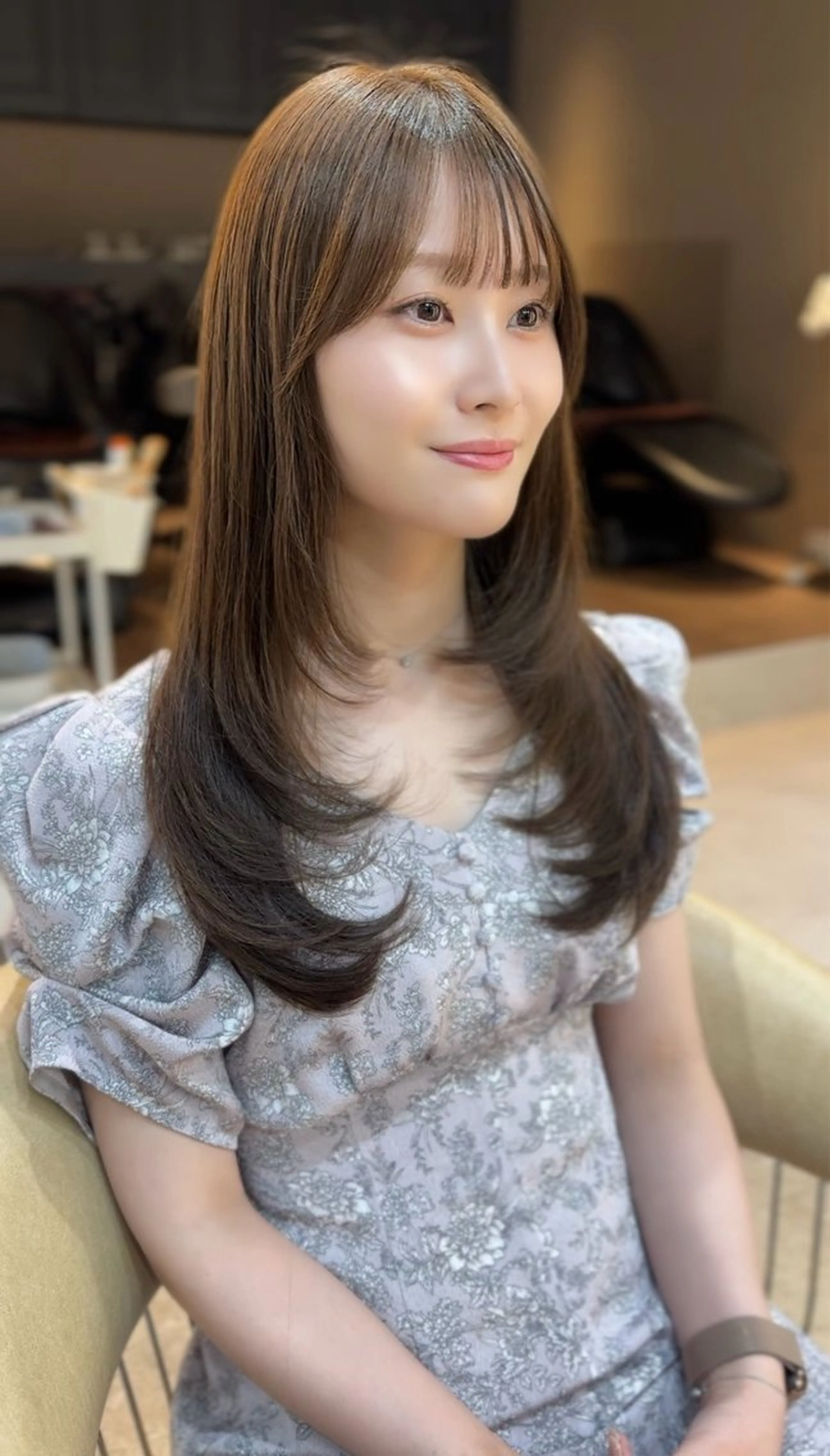 ロング カラー カット ヘアカラー トリートメント Akane レイヤー/艶カラーのヘアスタイル