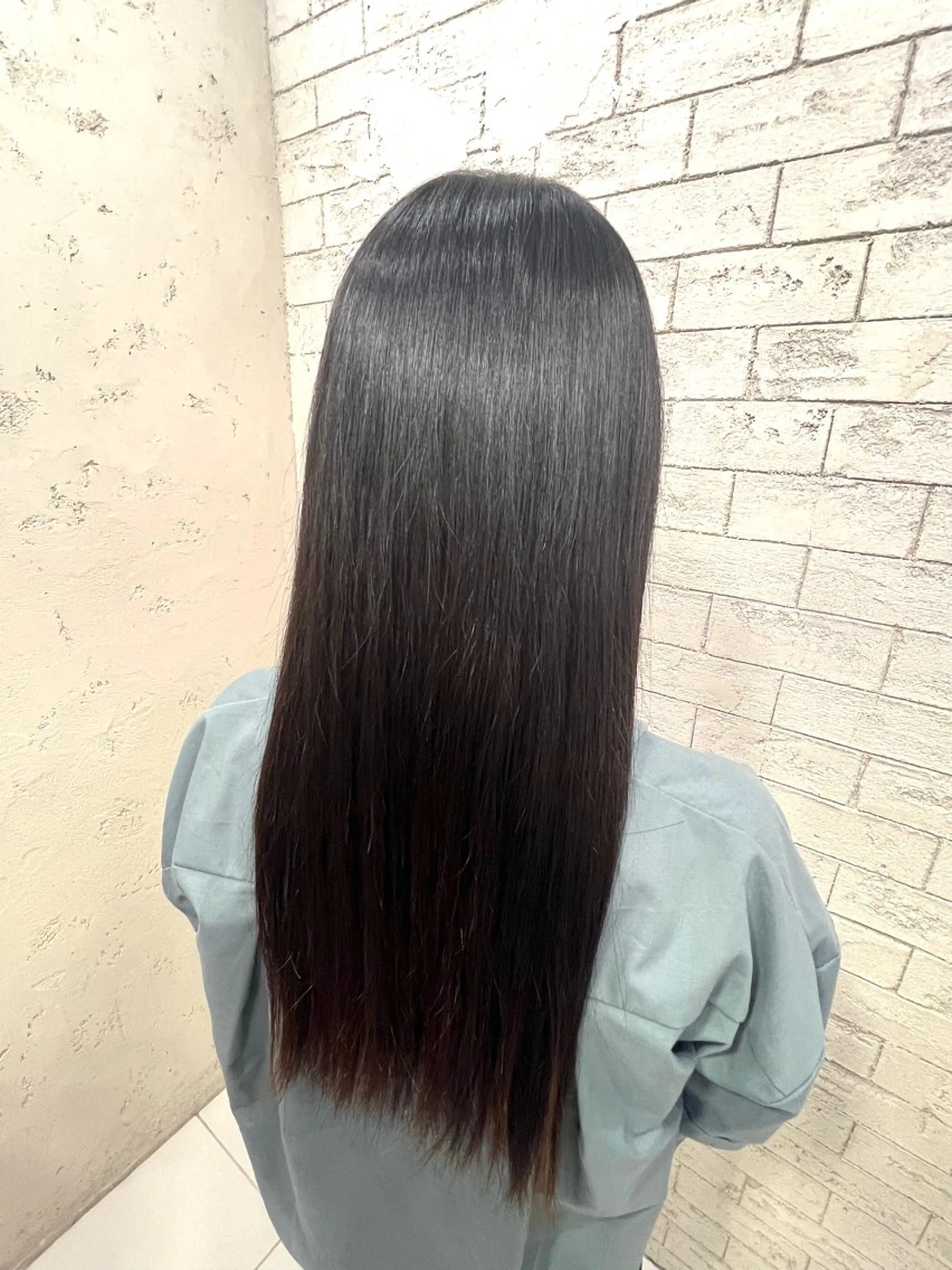 ロング 縮毛矯正 カットモデル募集/ 𝕞𝕒𝕔𝕠のヘアスタイル