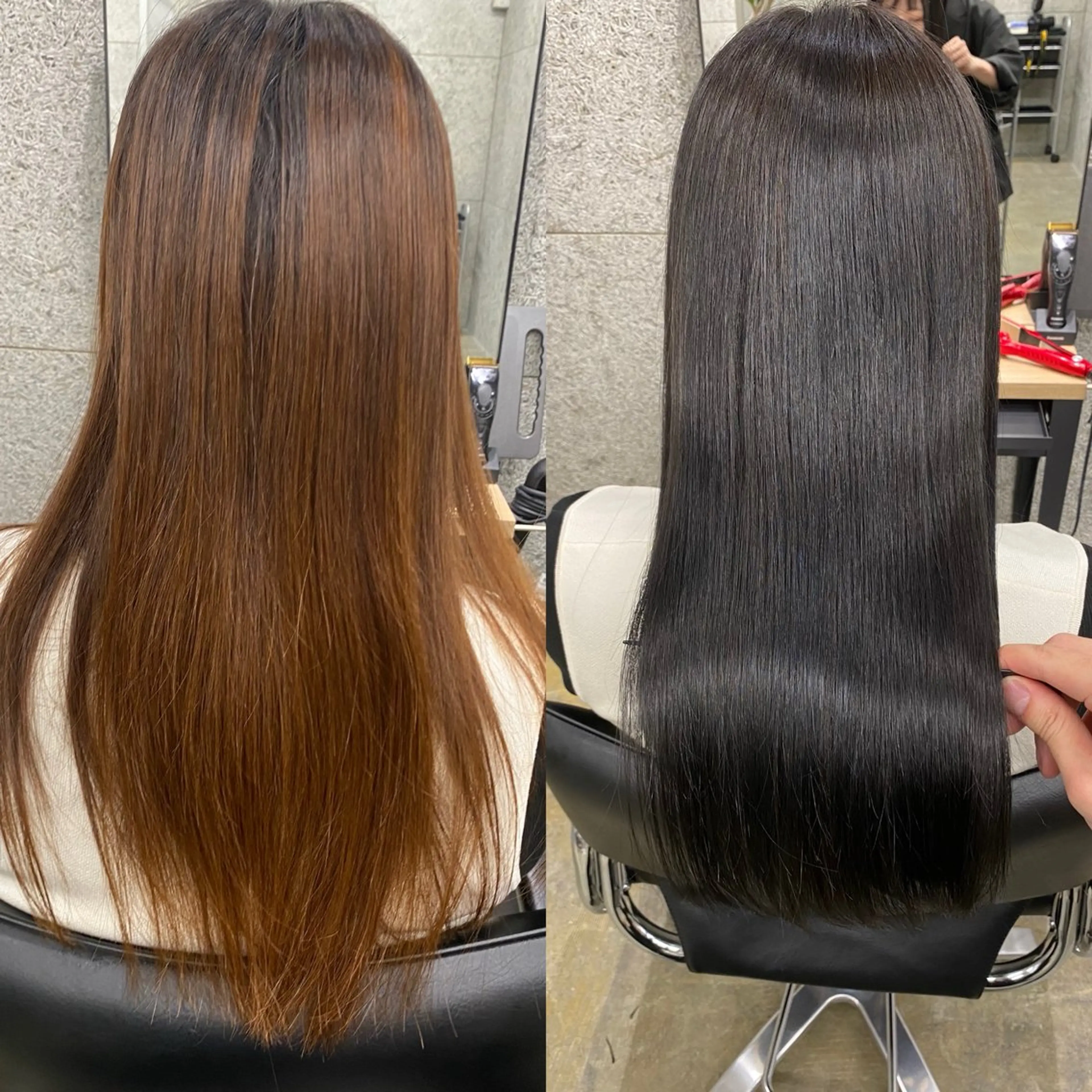 ロング カット ヘアカラー 縮毛矯正 トリートメント WERULE pivot cross店所属・髪質改善/岡崎 亮のヘアスタイル