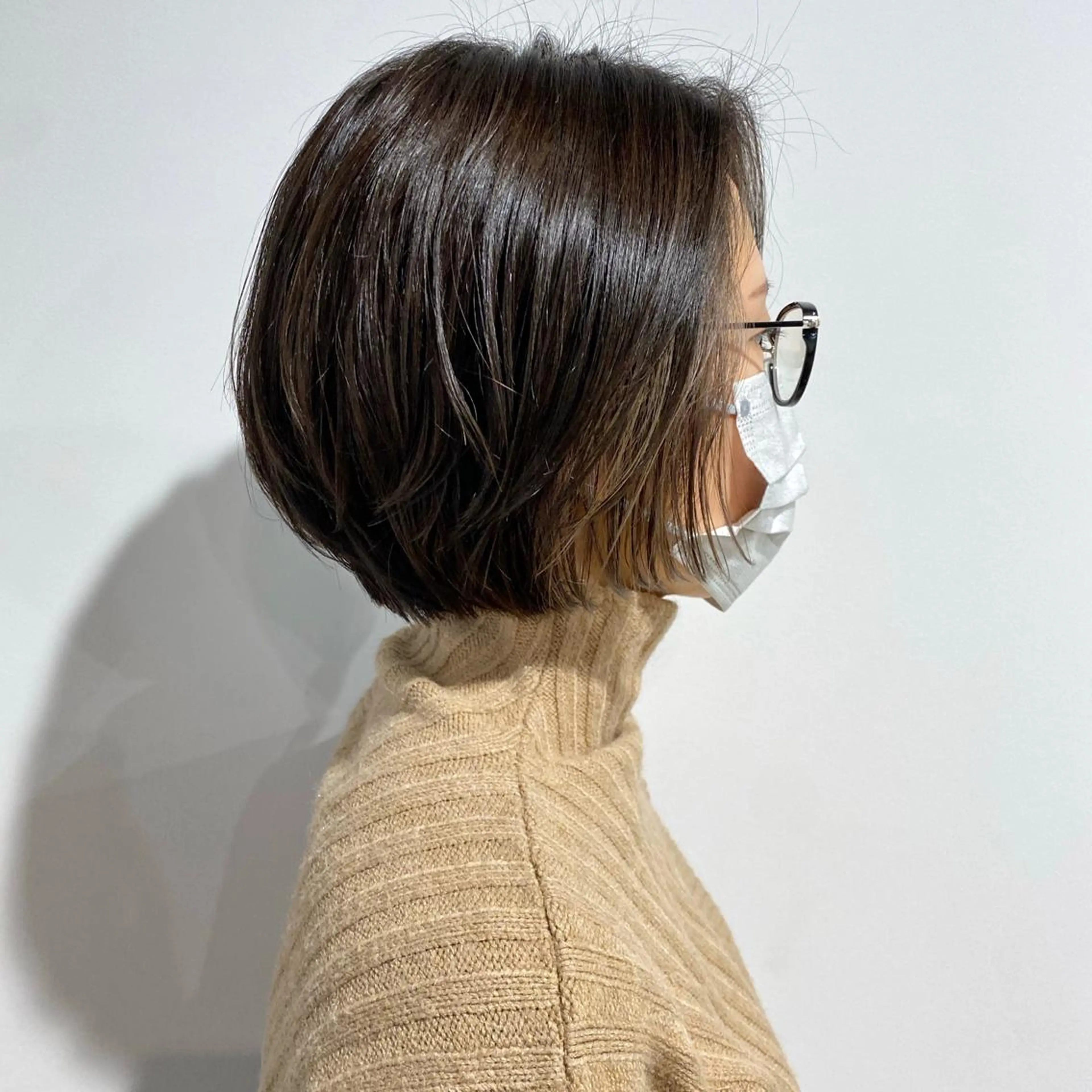 ショート カラー グレージュ インナーカラー ボブ レイヤー/髪質改善 渡邉【日吉美容室】のヘアスタイル