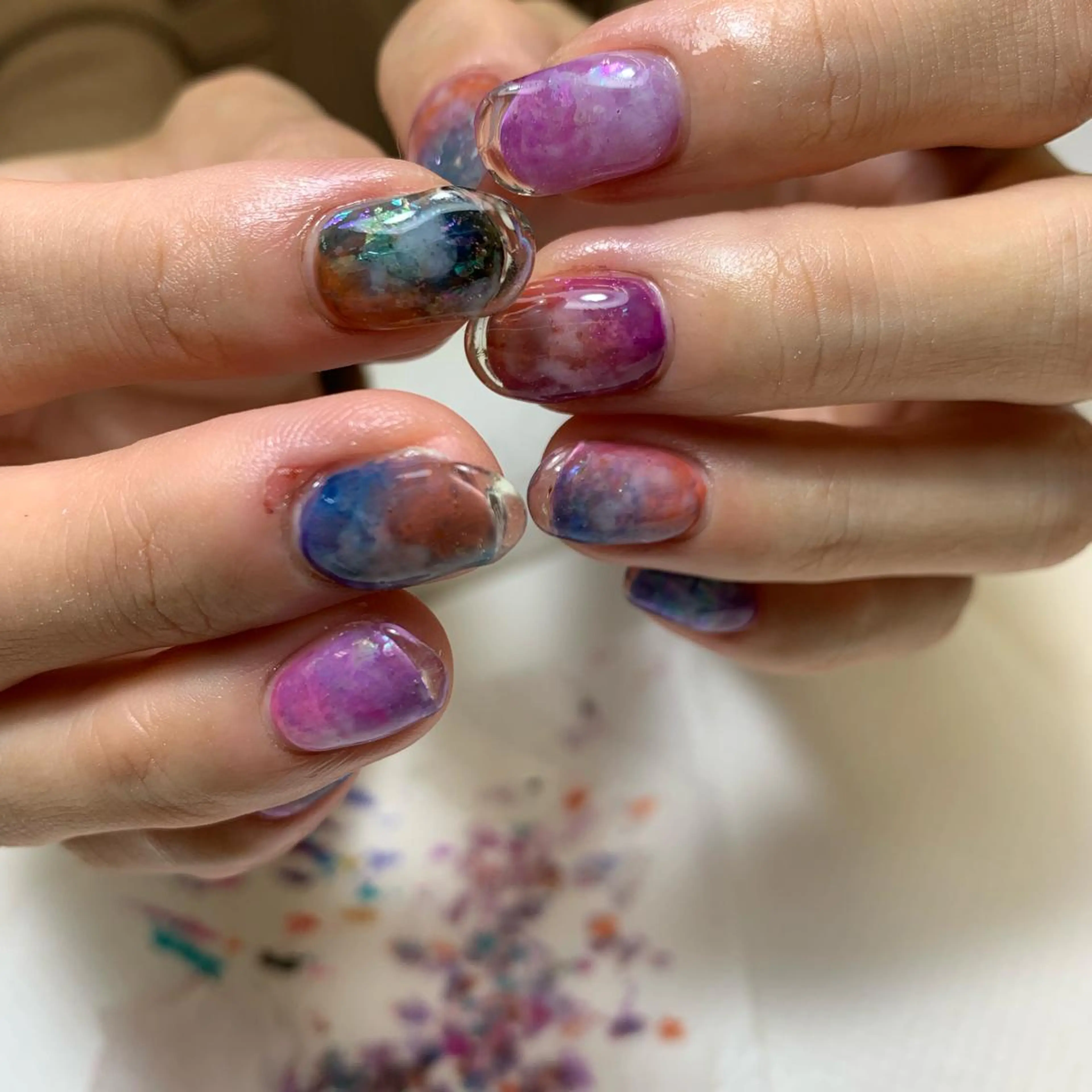 ネイル クリアネイル ジェルネイル ハンドネイル go today sharesalon所属・M misakiのネイルデザイン