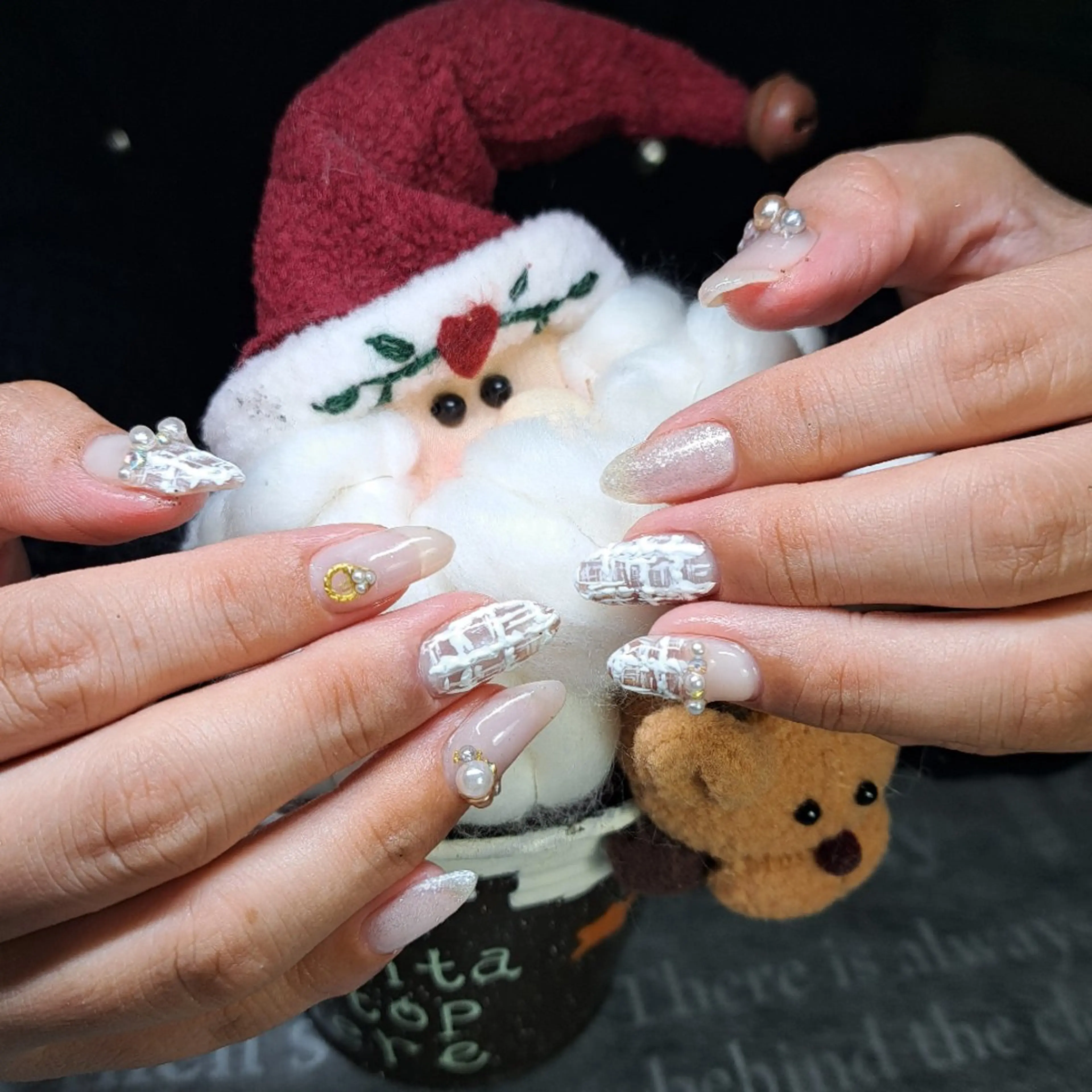 ネイル 持ち込み ツイードネイル HAYASHI  Nのネイルデザイン