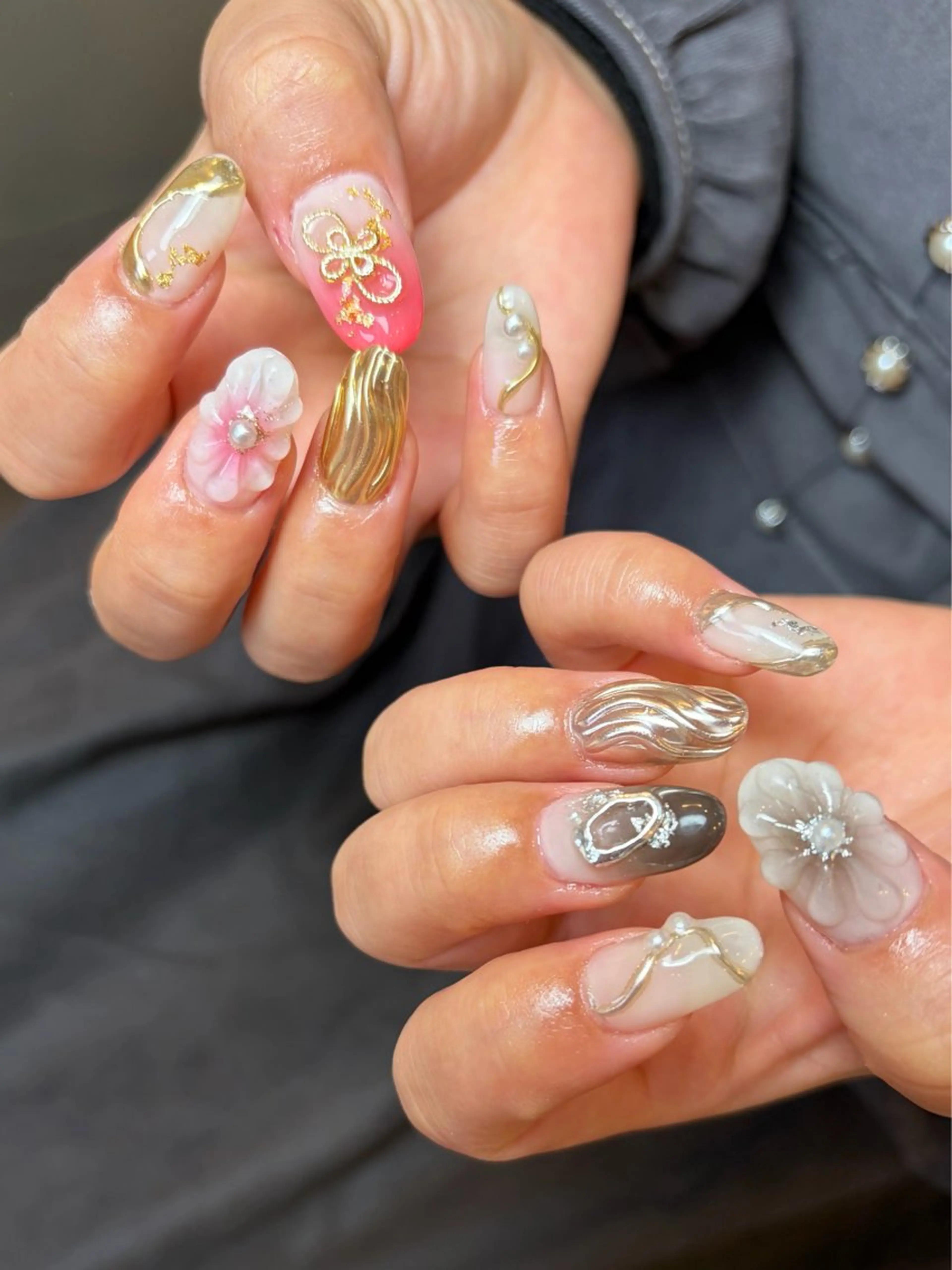 成人式ネイル受付中🎀長さ出しOK¥10000の写真