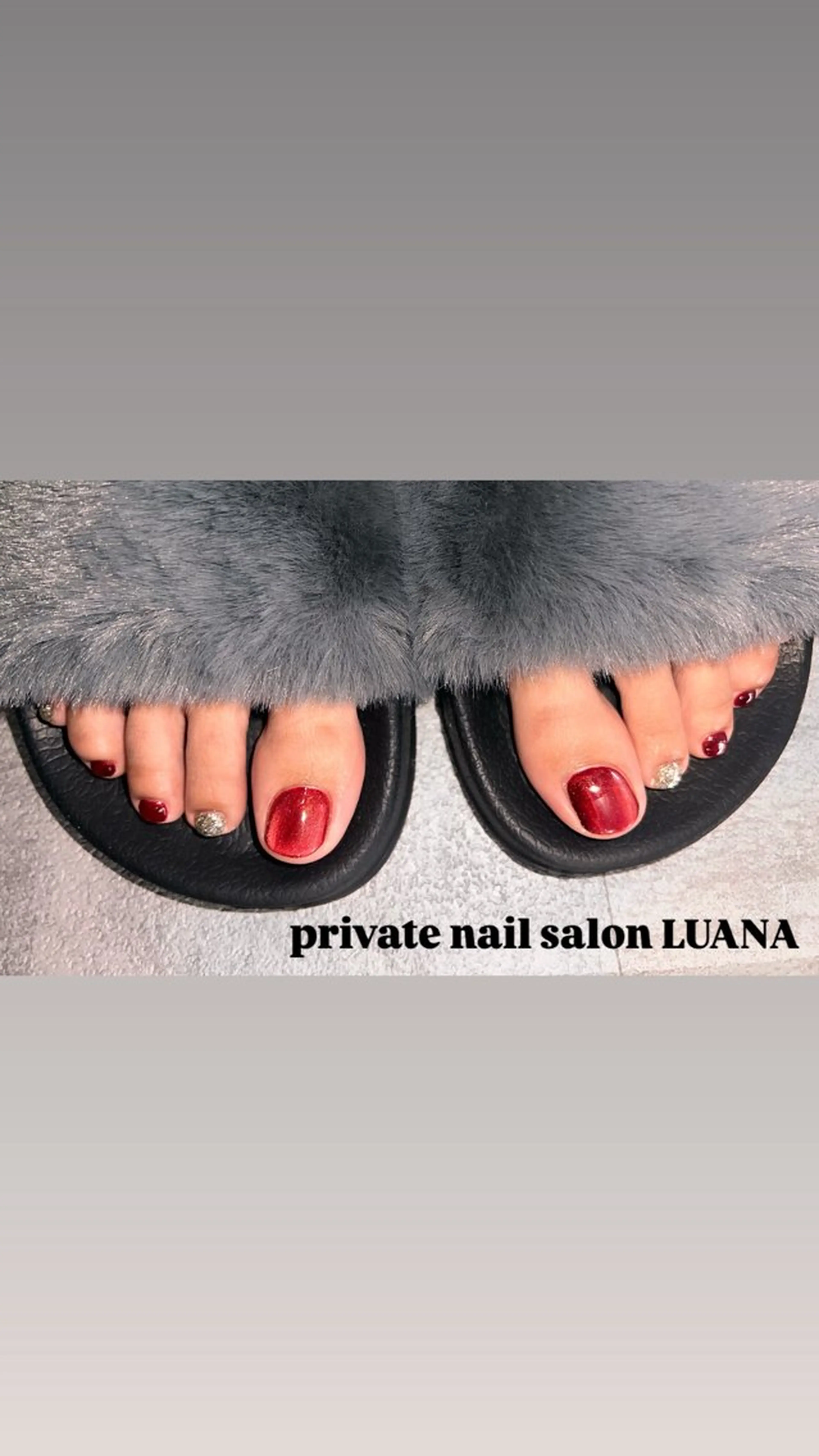 ネイル ラメ(グリッター) フットネイル nail salon LUANAのネイルデザイン