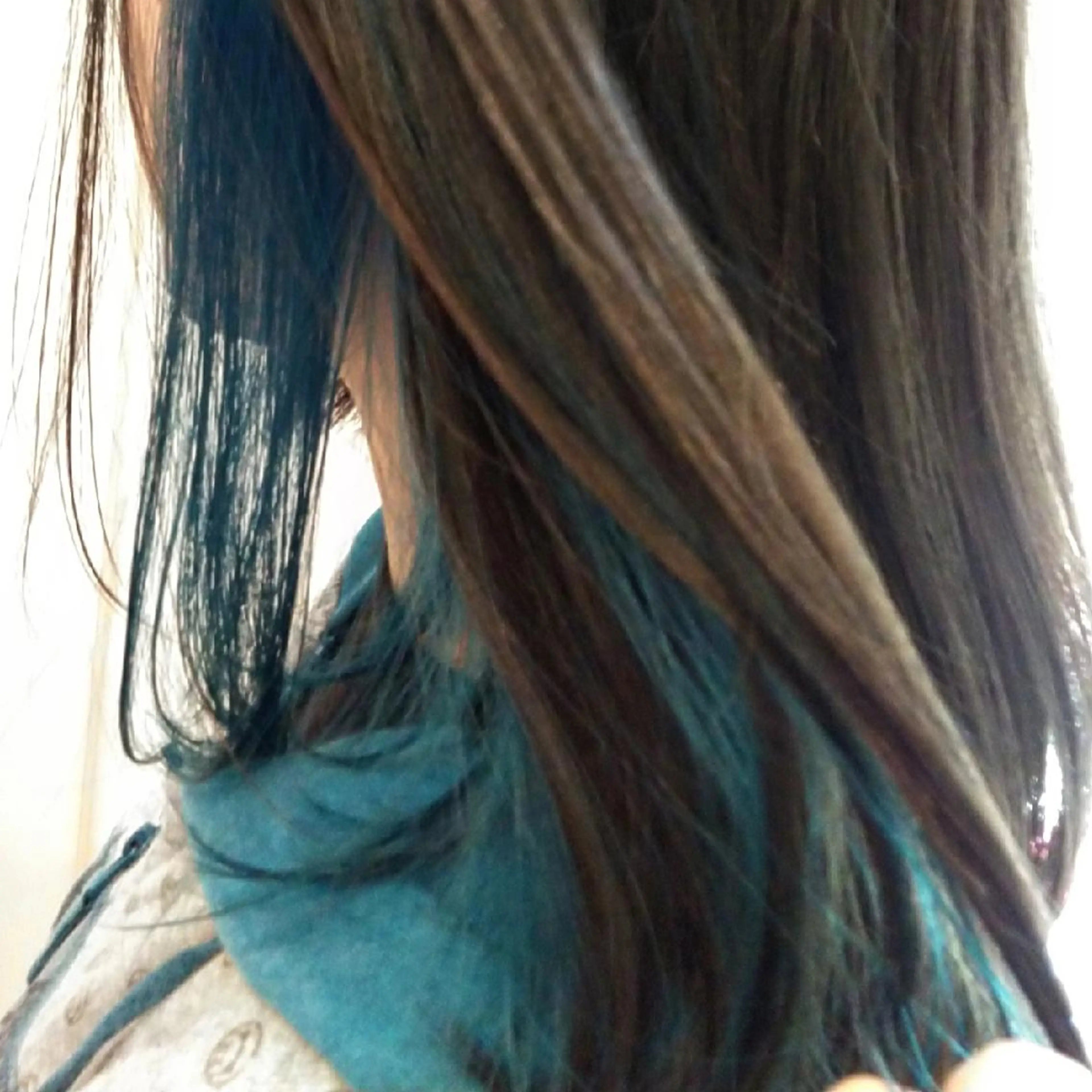 ミディアム カラー ブルーカラー インナーカラー Blanco 村松 美里のヘアスタイル