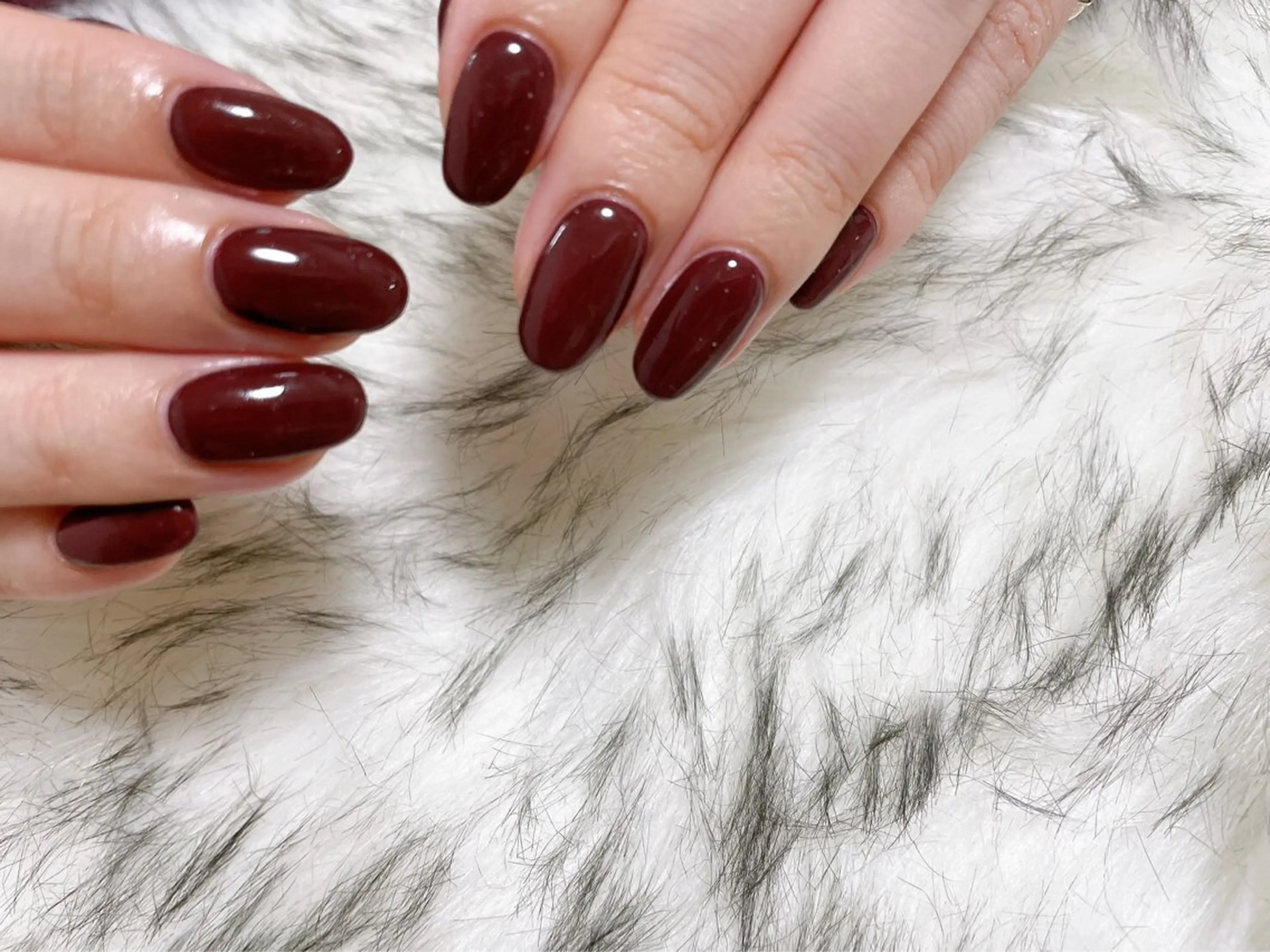 ネイル オーロラネイル ボルドー フットネイル フレンチネイル ジェルネイル ハンドネイル kiki nail 二子玉川のネイルデザイン