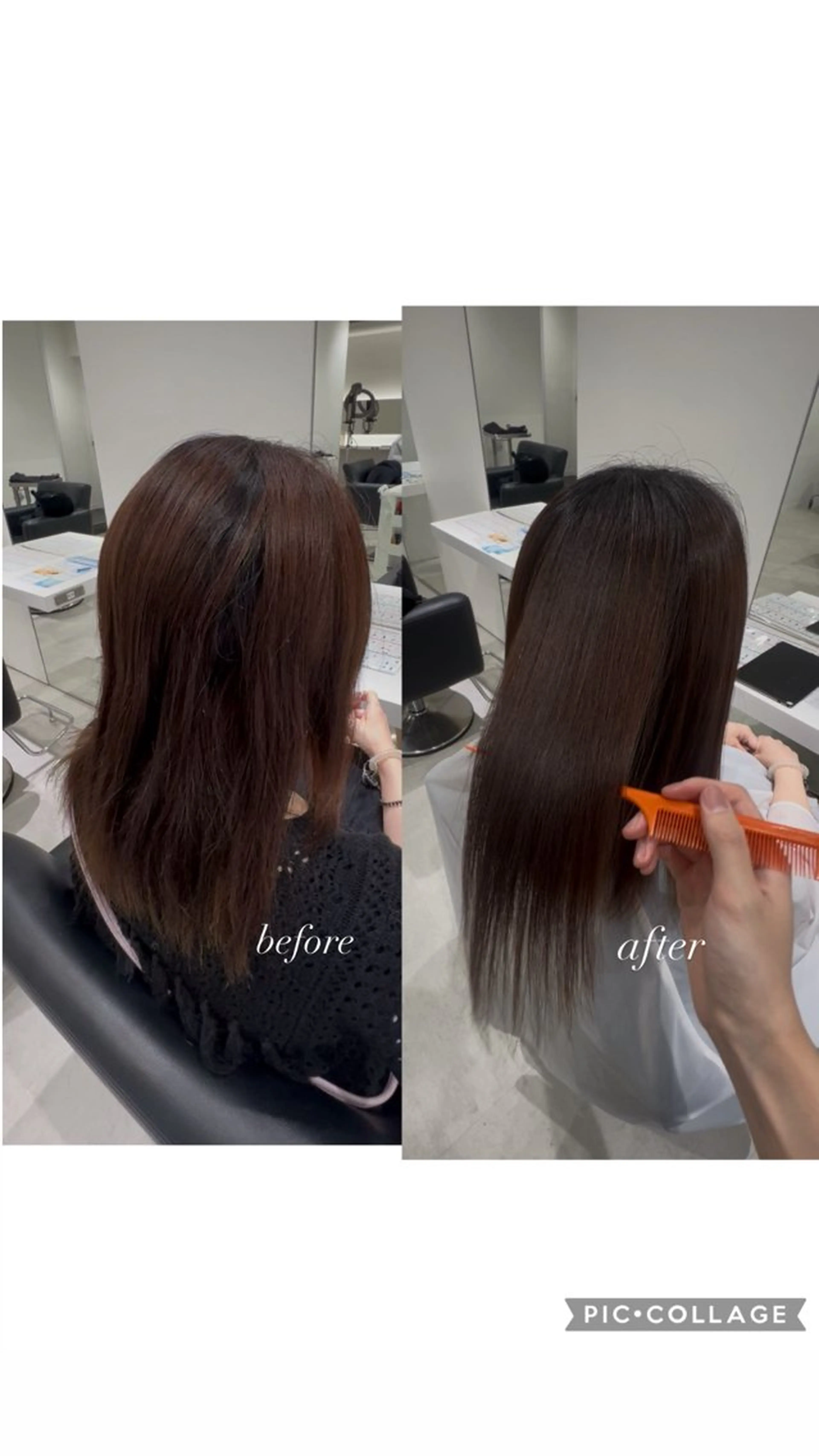 ロング パーマ 縮毛矯正 トリートメント ヘッドスパ ヘアセット 🖤:髪質改善/ 透明感カラー/Aoiのヘアスタイル