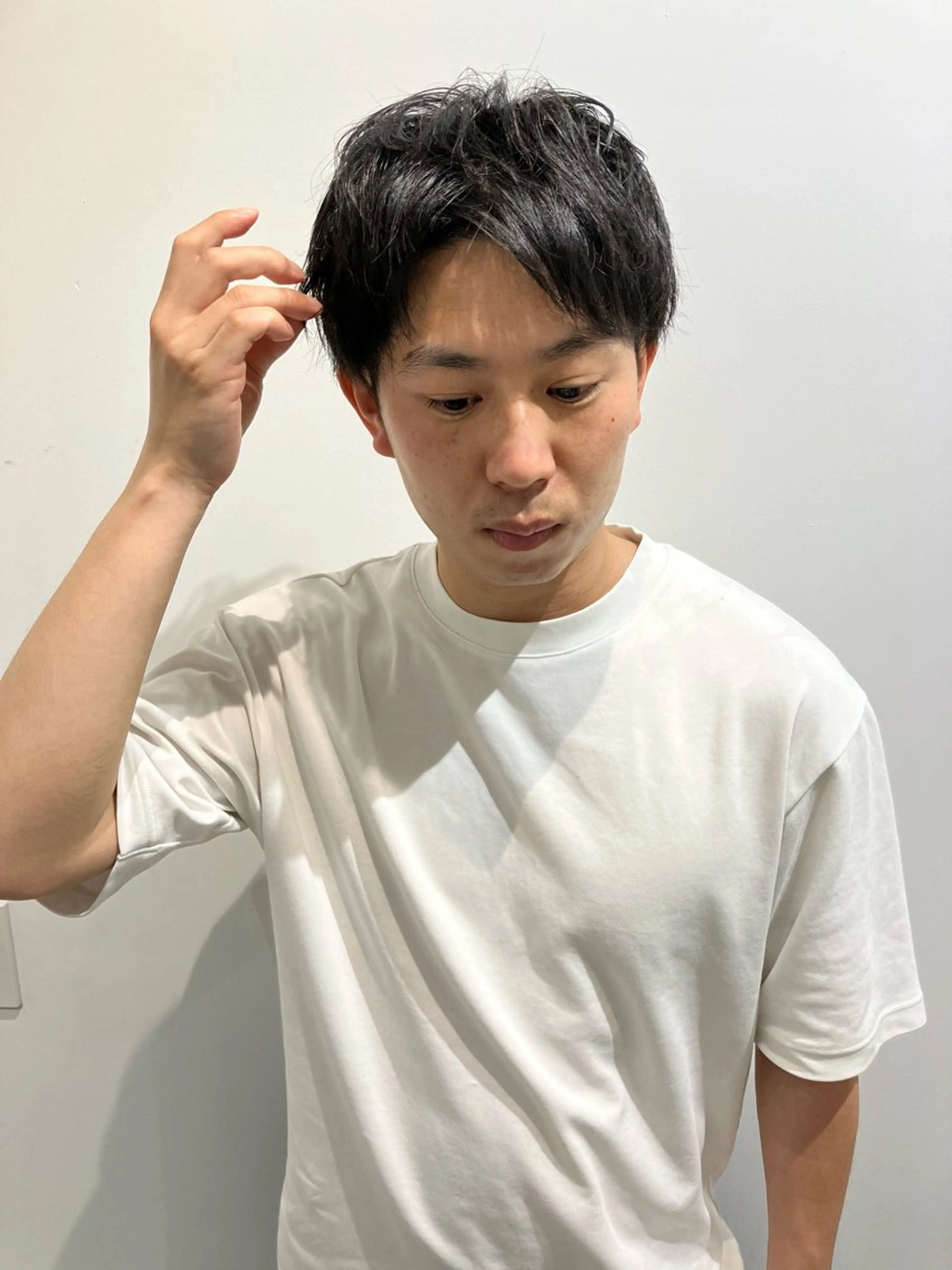 セミロング カラー パーマ ヘアアレンジ メンズ キッズ ハーフアップ 子どものヘアアレンジ メンズバレイヤージュ メンズブリーチ メンズハイライト カット grand story/colulu渋谷2号店所属・【店長】miura 🤍coluluのヘアスタイル
