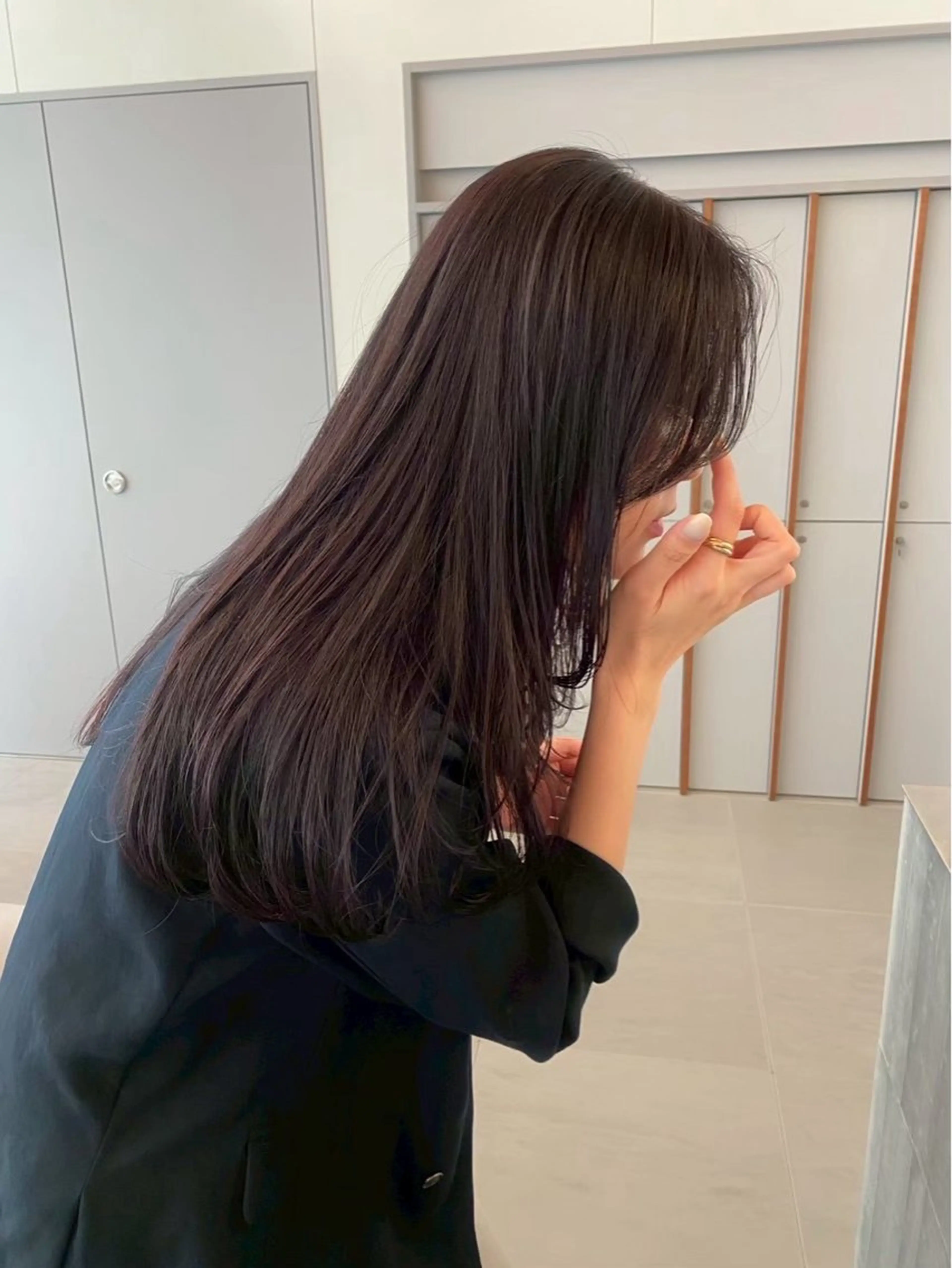 ロング カラー ヘアカラー 似合わせ小顔レイヤー 🎀nonokaのヘアスタイル