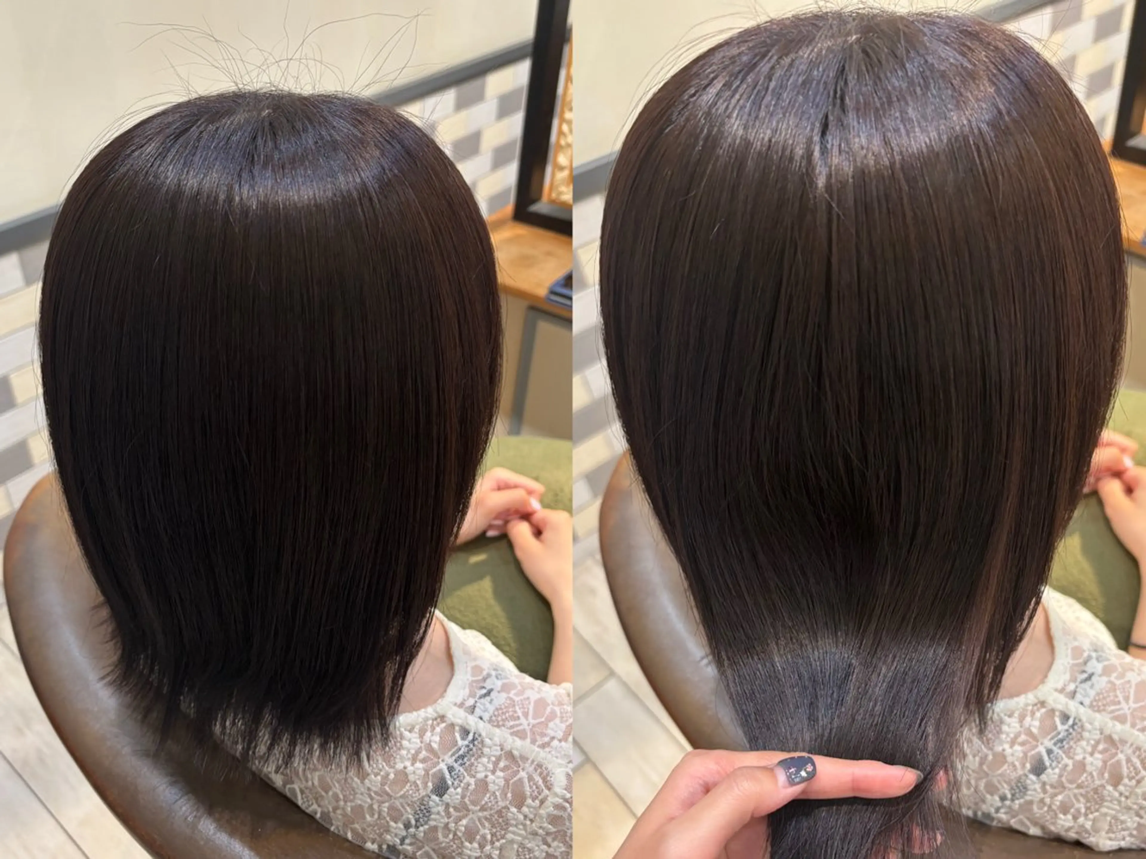 セミロング ヘアカラー トリートメント 古屋 澪　艶髪カラー✨のヘアスタイル