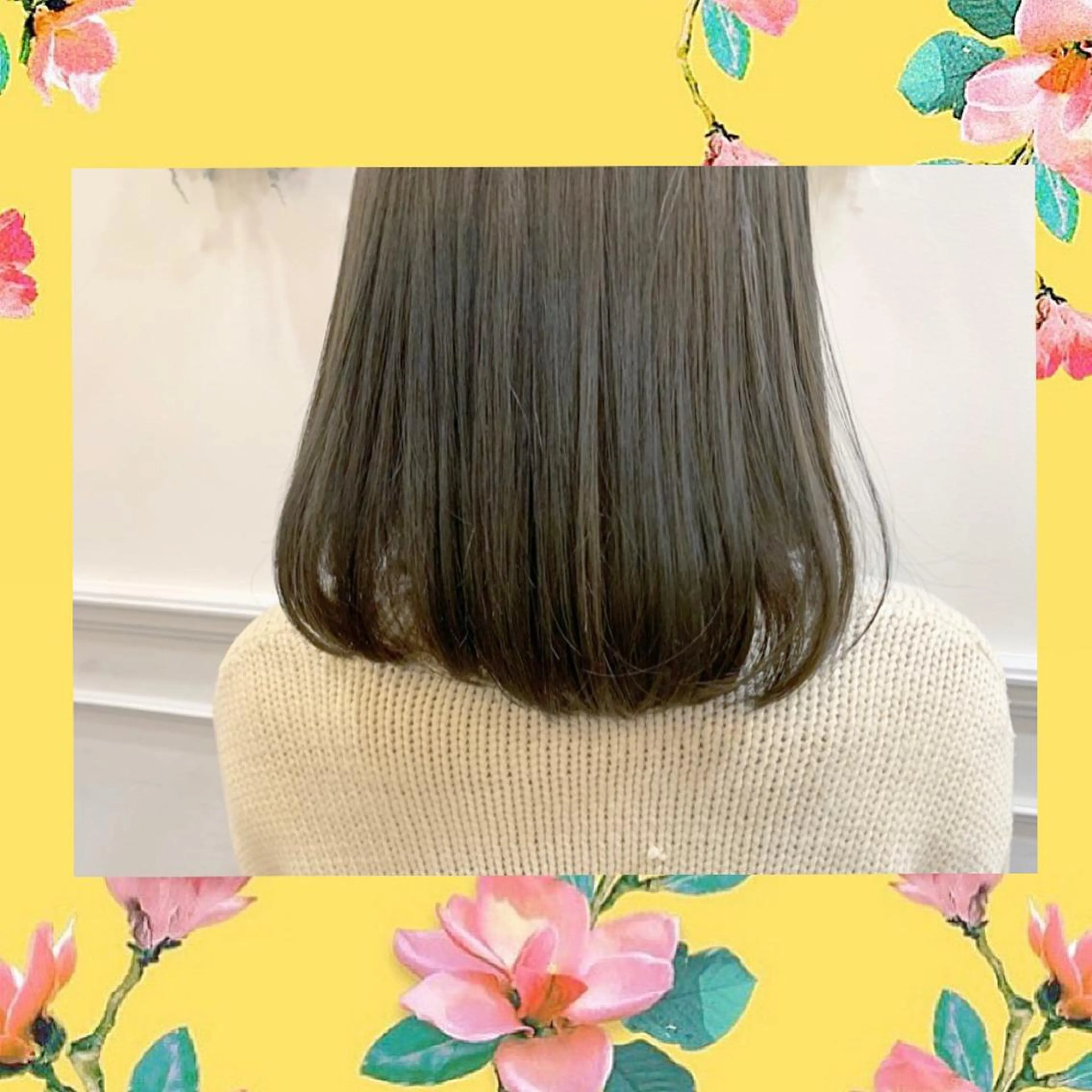 ミディアム カラー ブリーチ 透明感カラー ブリーチなしカラー ヘアカラー トリートメント 🌈🌸あおき みちる🌟💗のヘアスタイル