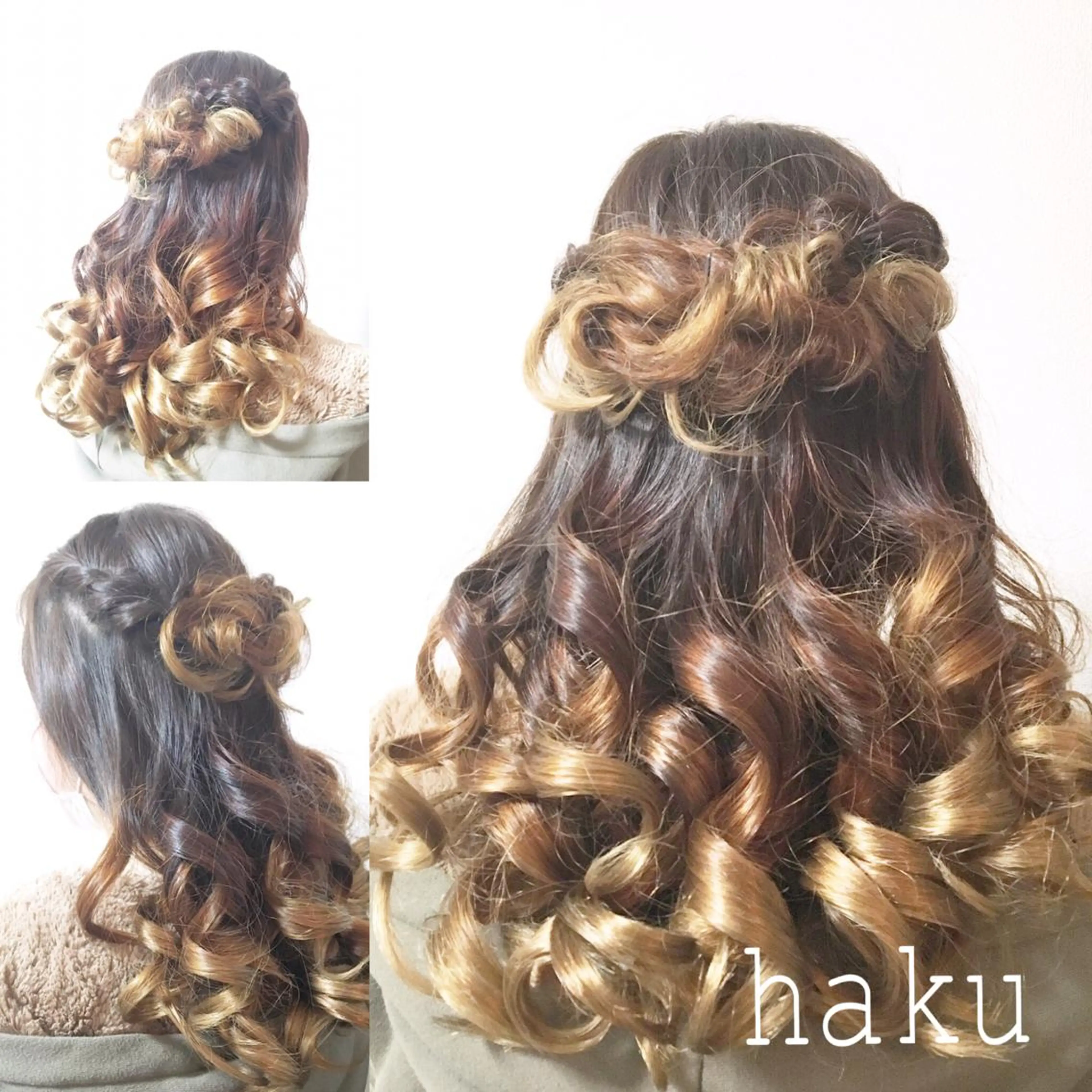 ロング ヘアアレンジ ハーフアップ 卒業式のヘアスタイル ＊ asukaのヘアスタイル