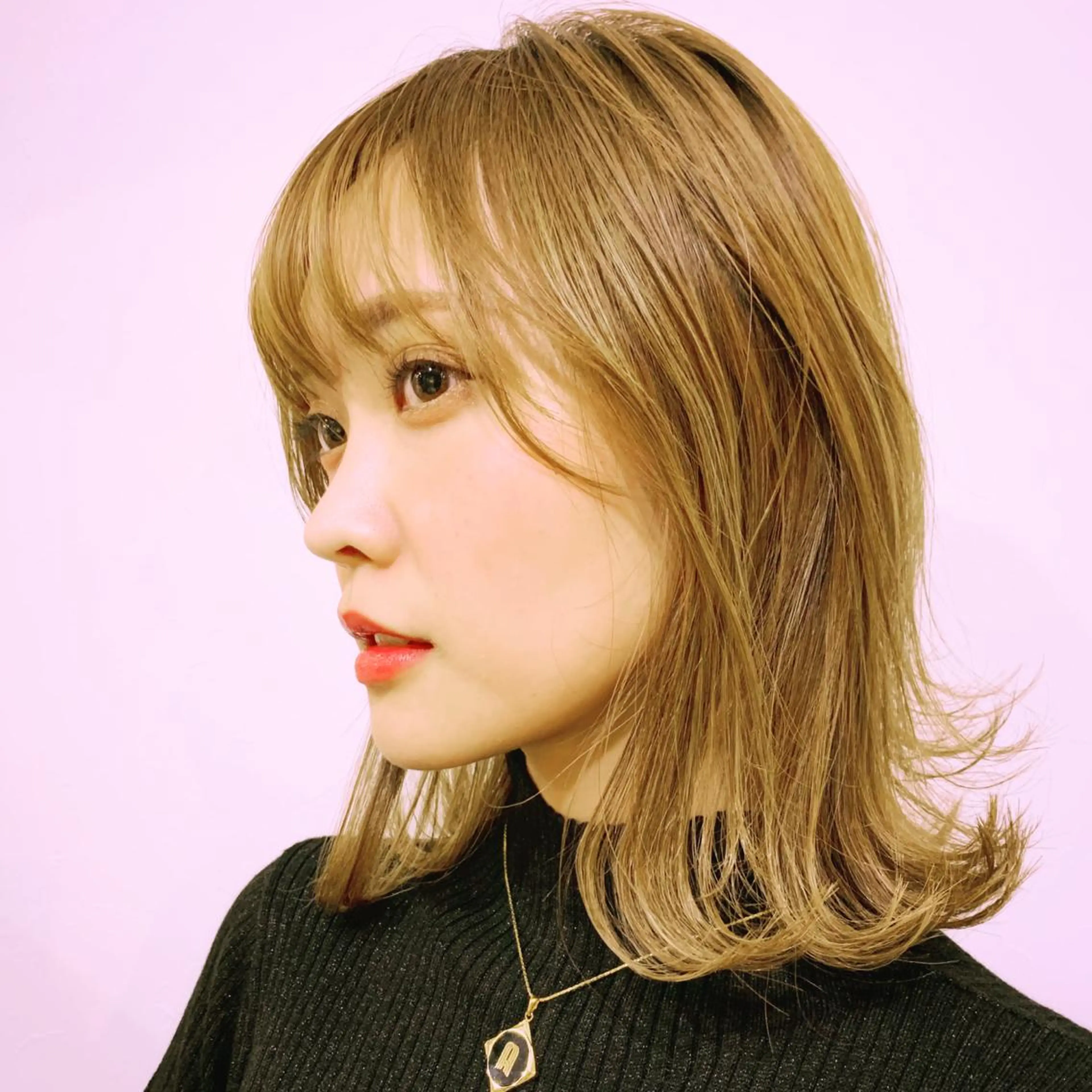 ミディアム カラー ヘアアレンジ Laissez Deux武内のヘアスタイル