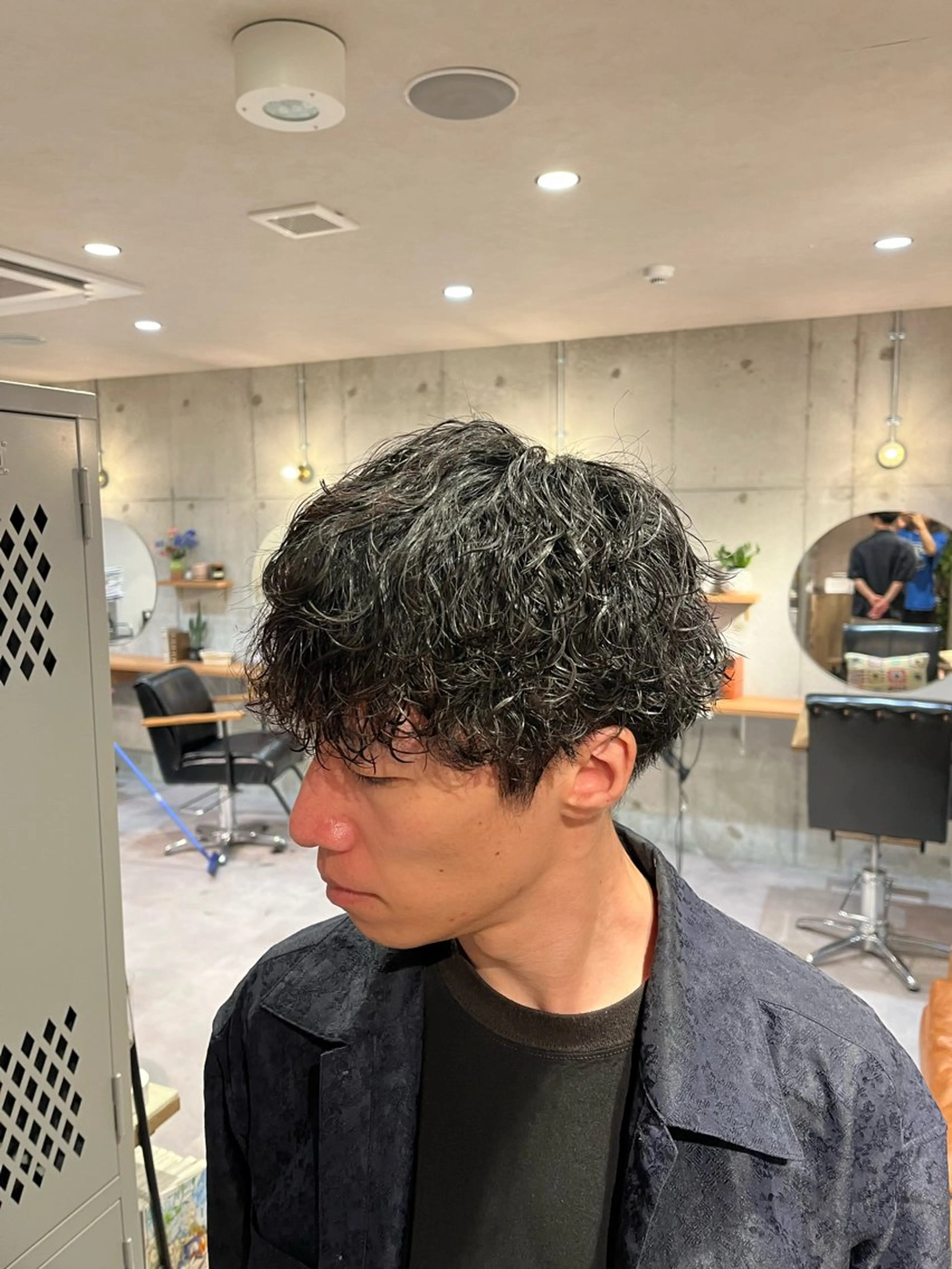 ミディアム パーマ メンズ カット パーマ Lamp所属・🌀メンズパーマ🌀 🐏丸山祐宇🐏のヘアスタイル