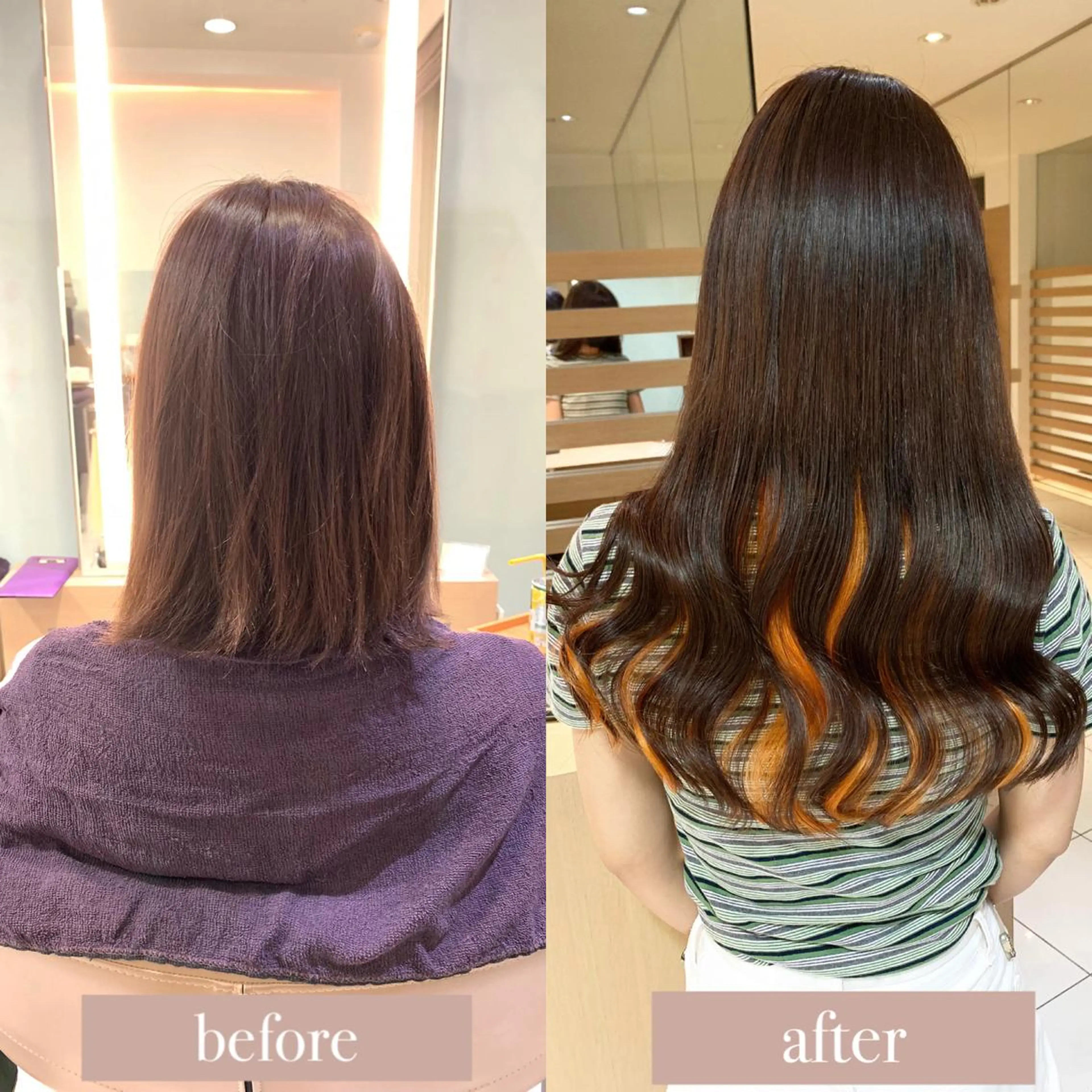 ロング カラー シールエクステ エクステ エクステ　ユノキ リョウタのヘアスタイル