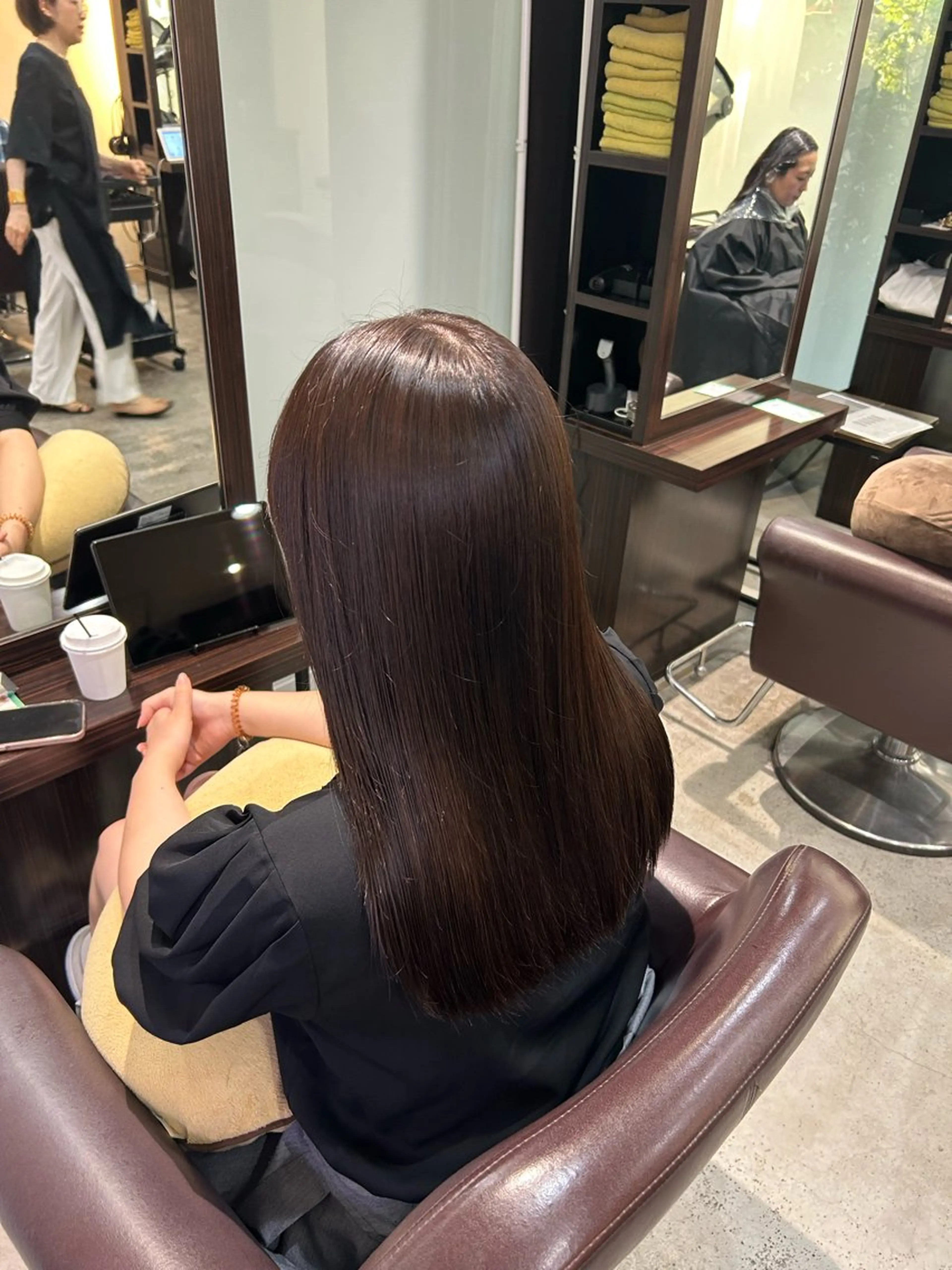 ロング カラー 透明感カラー グレージュ ヘアカラー ヘッドスパ 坂本奈都美 🎀のヘアスタイル