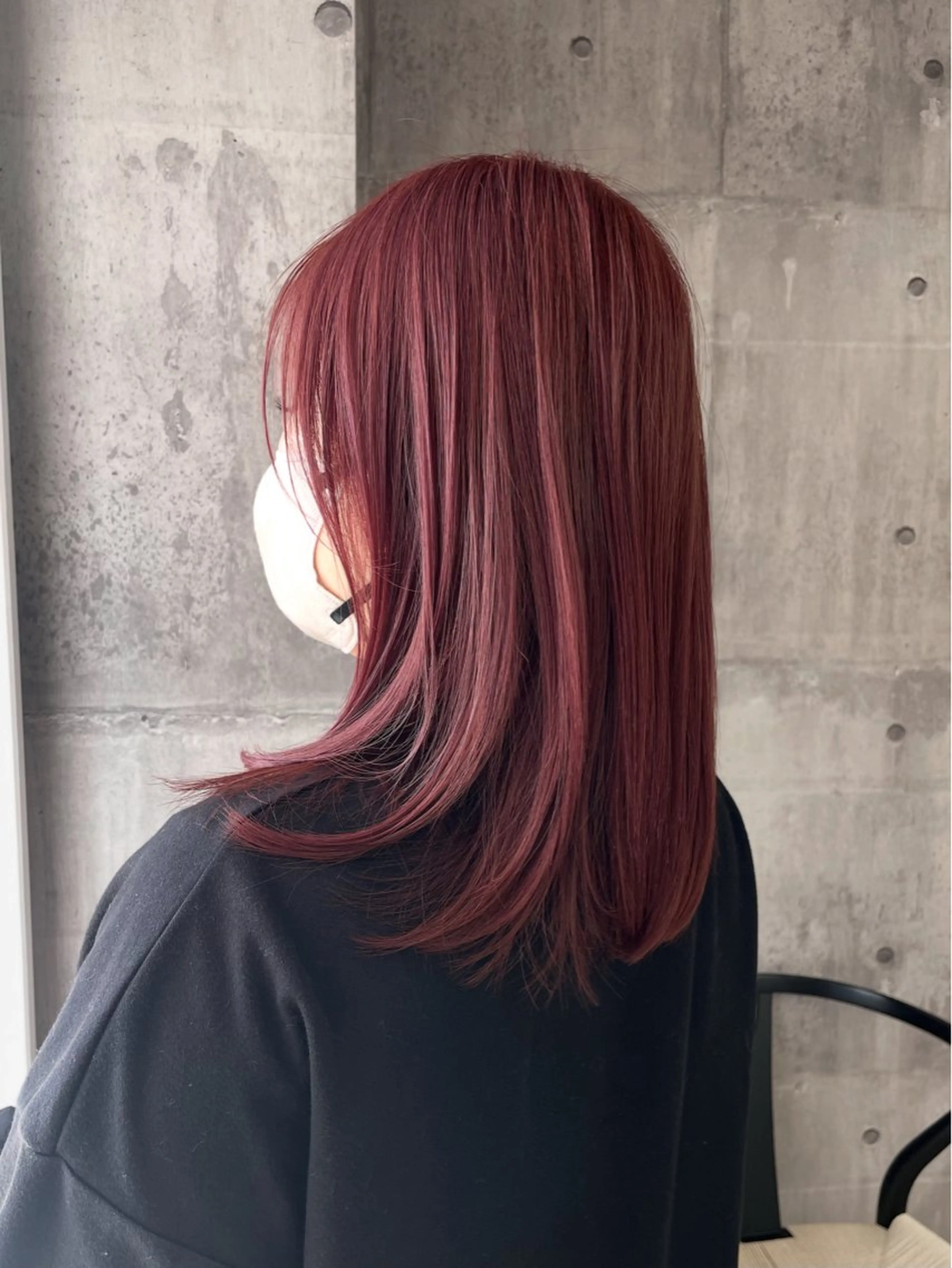 ミディアム カラー ヘアカラー トリートメント 錦 茉李のヘアスタイル