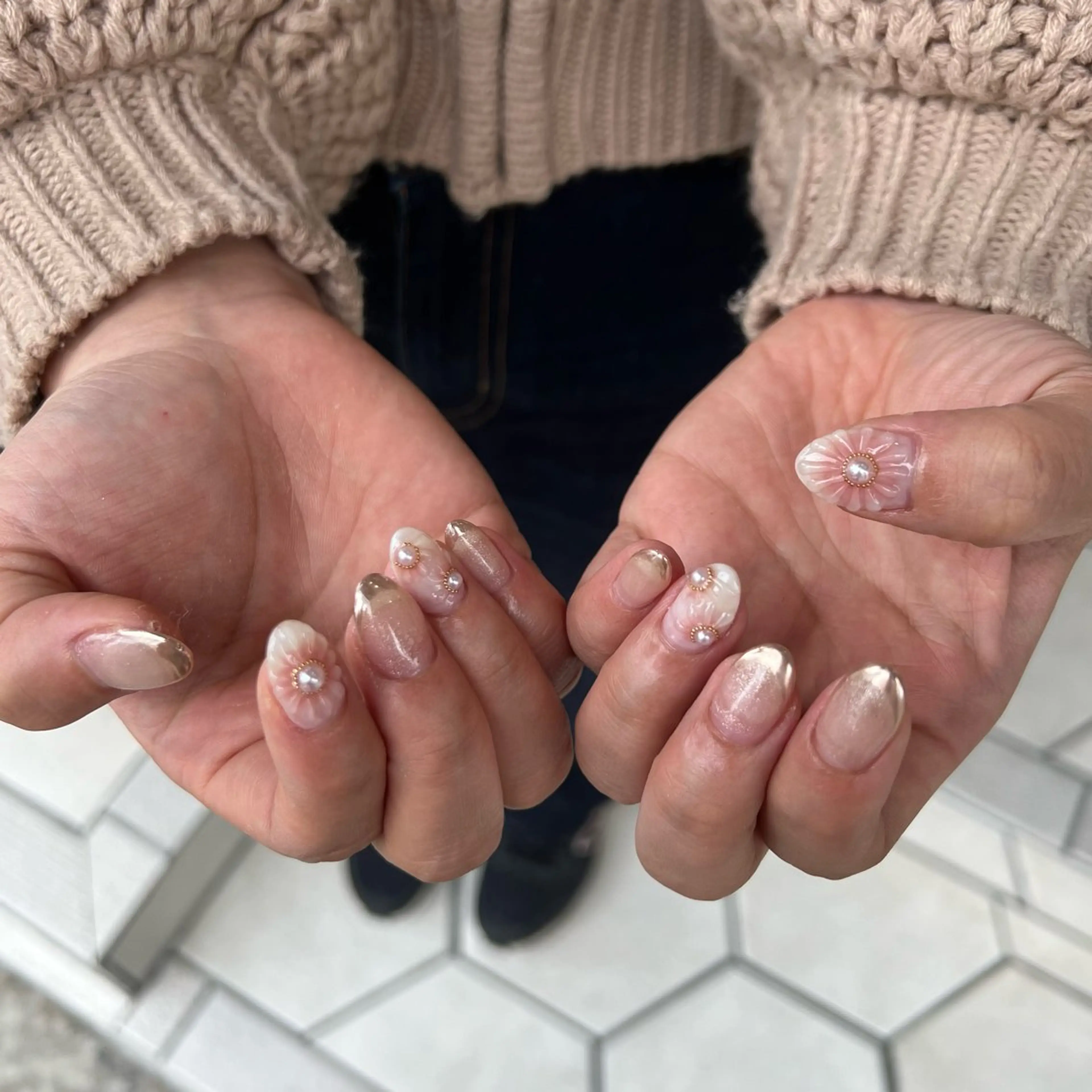 ネイル 春ネイル Rommy Arisaのネイルデザイン