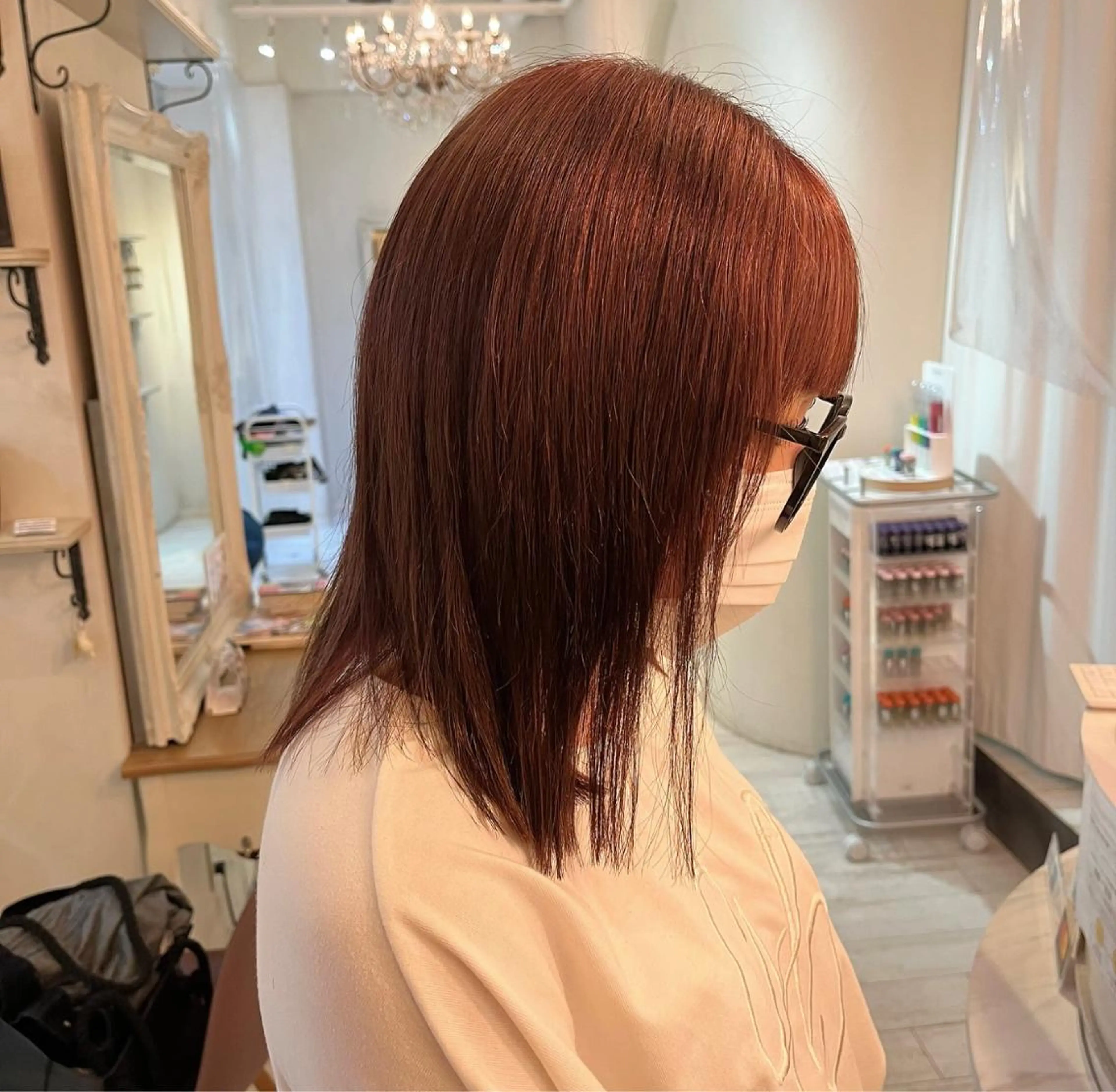 ミディアム カラー ヘアアレンジ 🐻‍❄️森山愛結美 🤍N°uairoのヘアスタイル