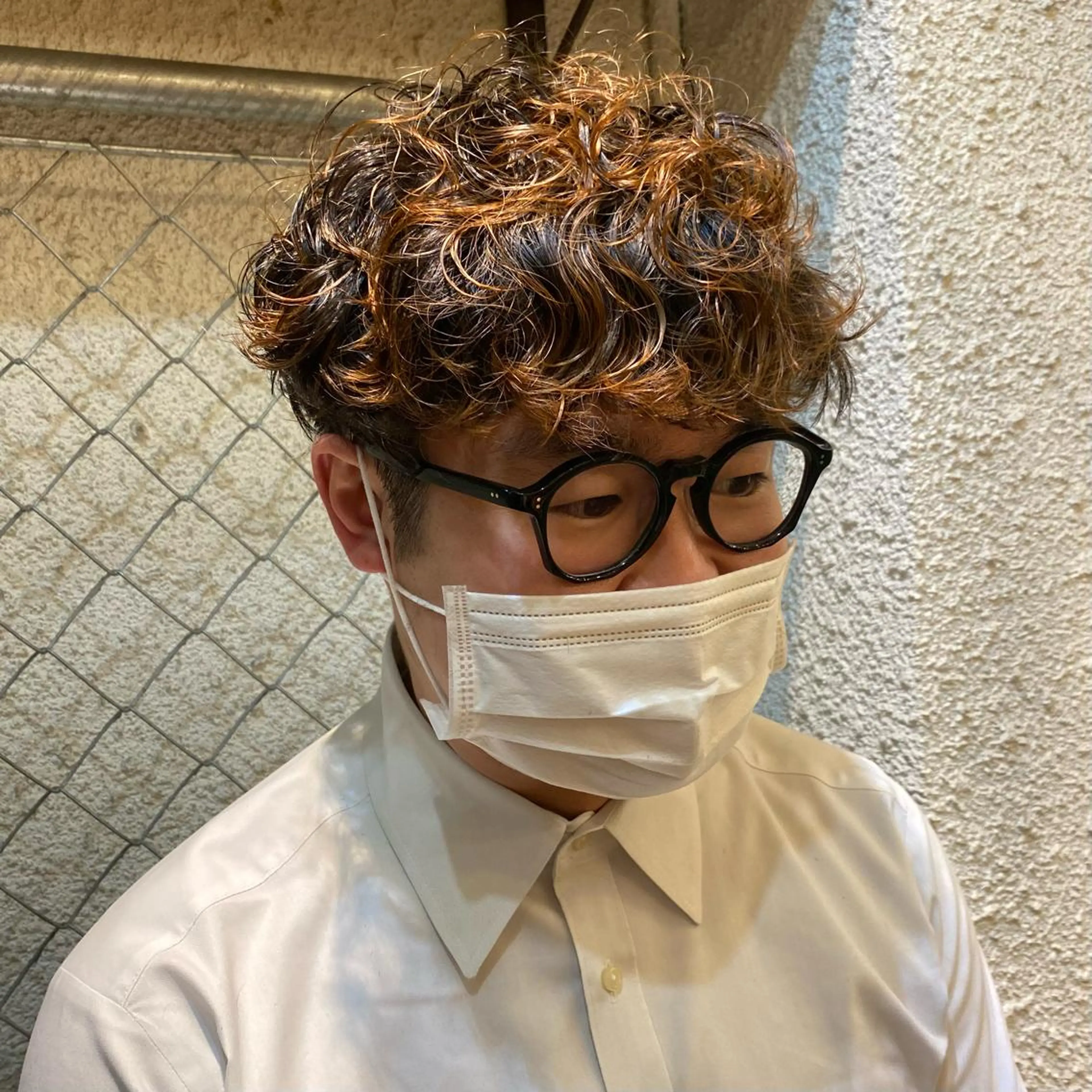 パーマ メンズ メンズパーマ スパイラルパーマ 暖色艶color / ボブ🦩Rioのヘアスタイル