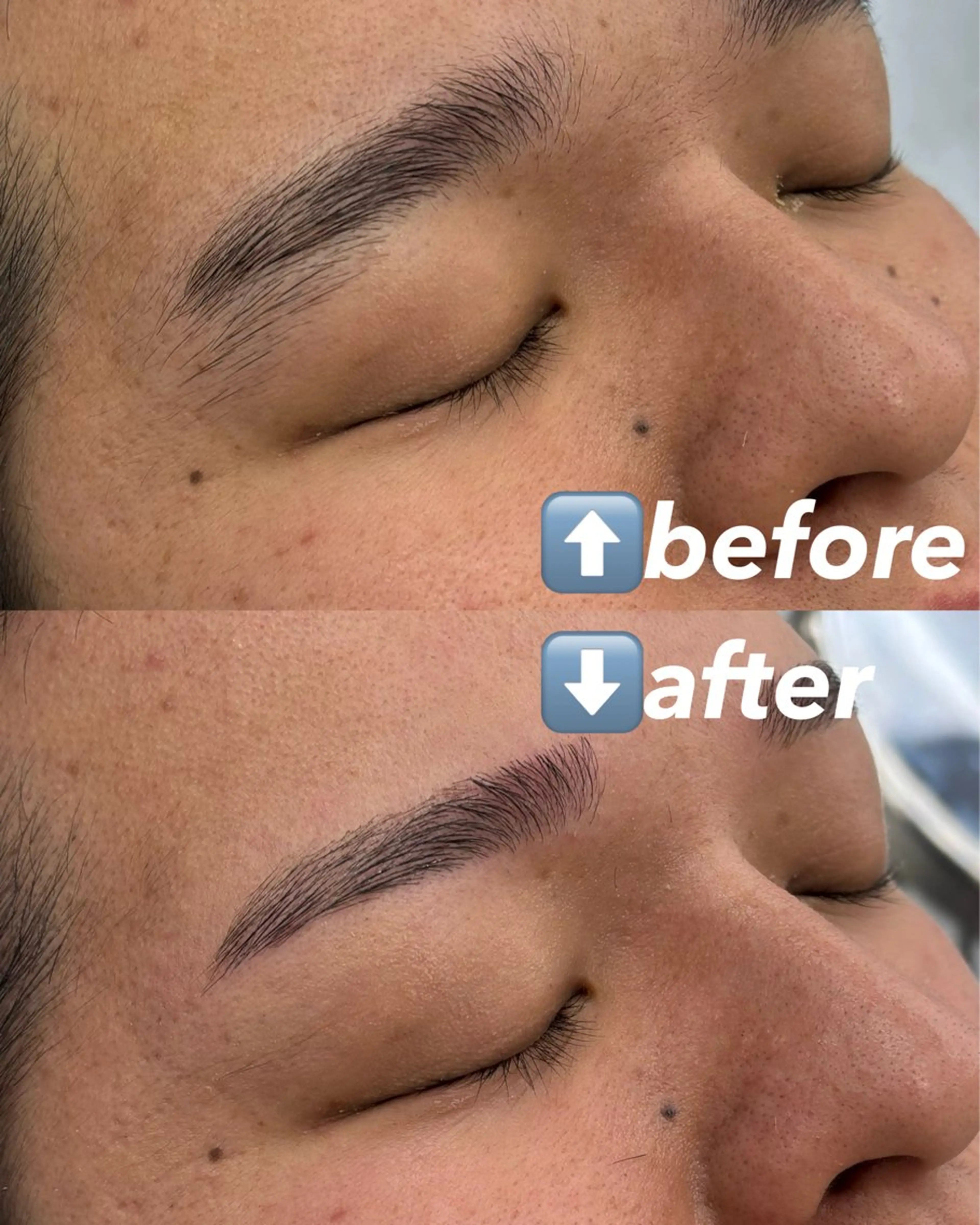 メンズ アイブロウ メンズパーマ 眉毛ワックス脱毛 ワックス脱毛 眉カット その他(アイブロウ) 「SHOT」 miharuの眉毛・アイブロウイメージ