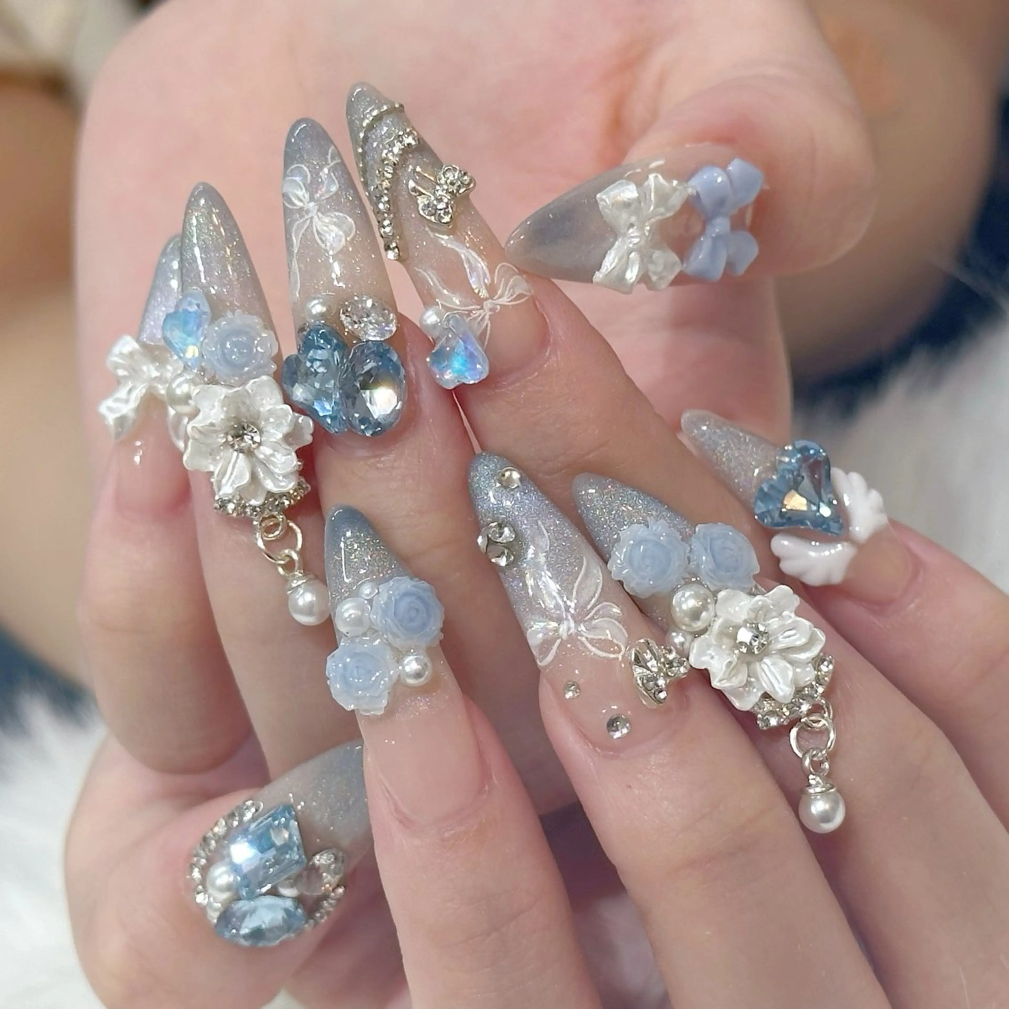 《オフケア込》チップ長さだし10本💎アートし放題、パーツ乗せ放題💎の写真