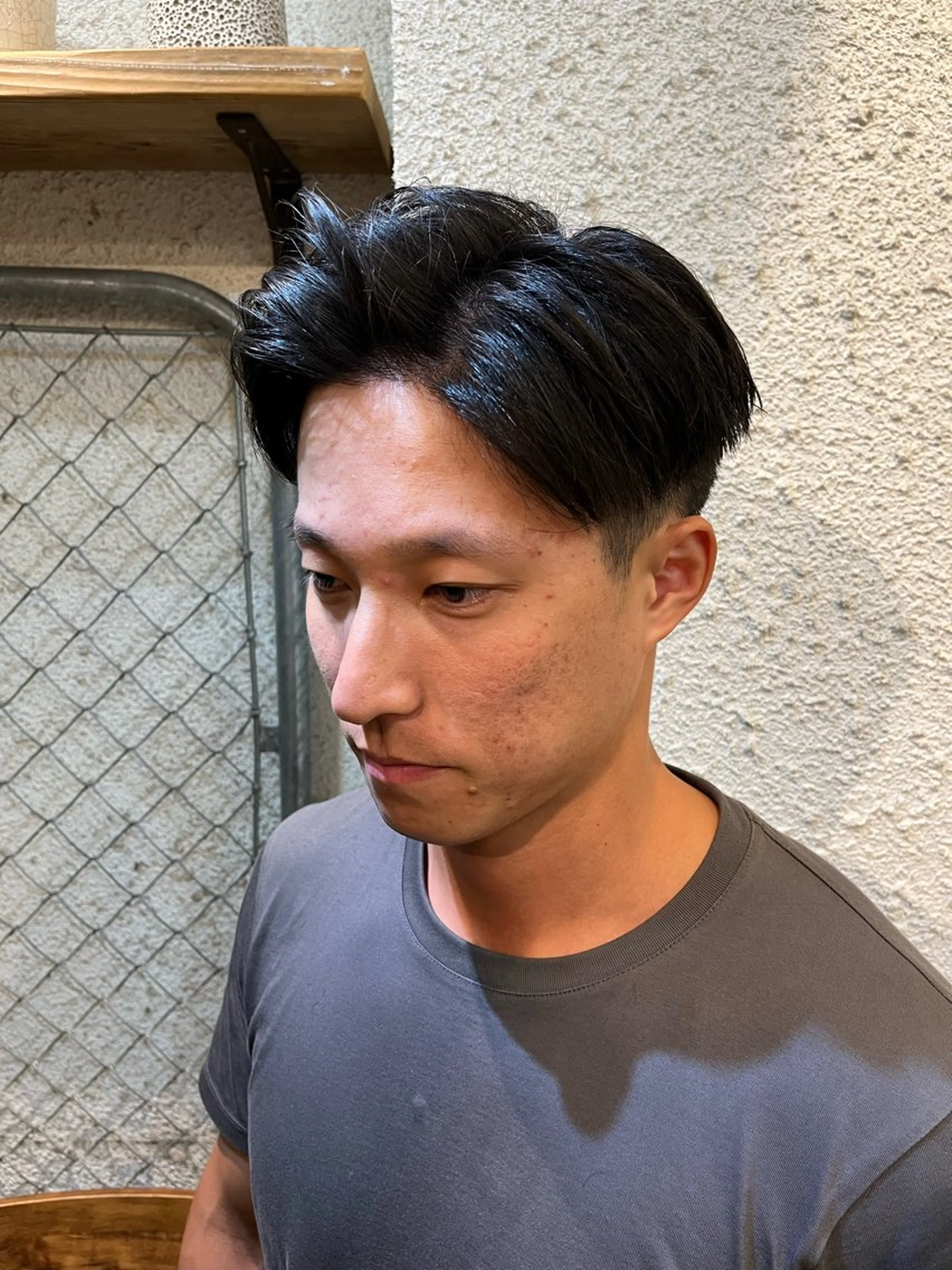 メンズ 傷ませないカラー・ ボブ・リクト💥のヘアスタイル