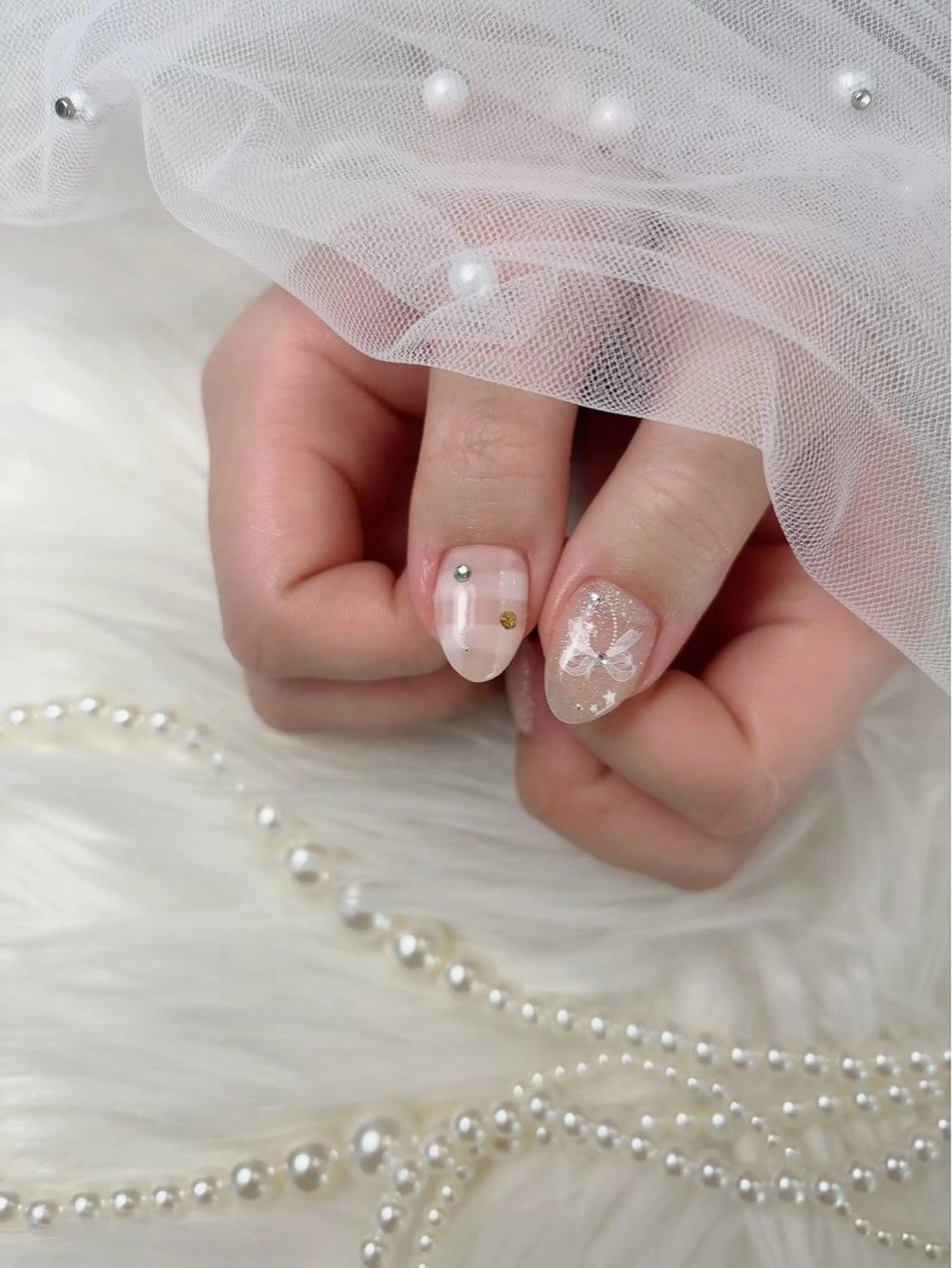 【Jr担当 持ち込みデザインOK】他店オフ無料 ハンドアート2本 ¥7150▶︎¥4950の写真