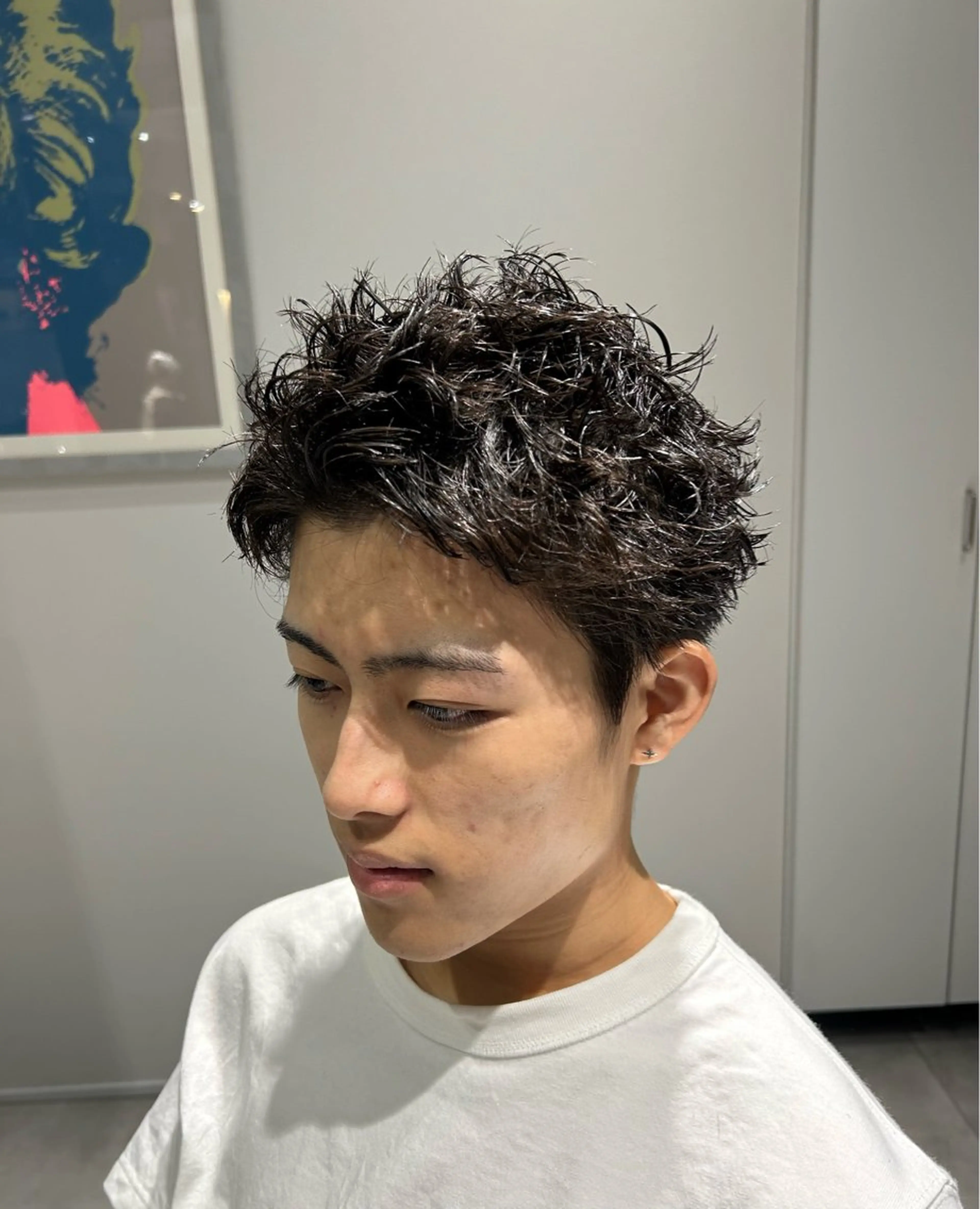 ショート ショートヘア カット パーマ メンズパーマ/メンズ カット/伊藤　げんのヘアスタイル