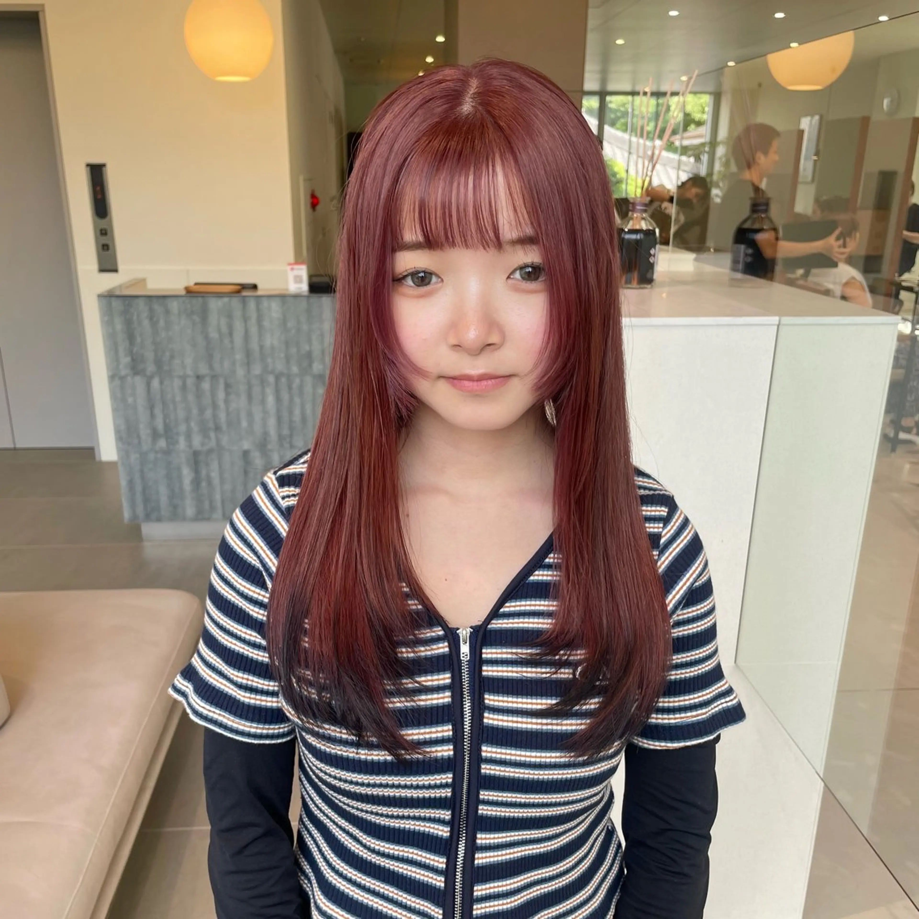 ロング カラー ベージュカラー ブリーチ 透明感カラー ダブルカラー ピンクカラー ブリーチ/レイヤー 🌻Mutsumiのヘアスタイル