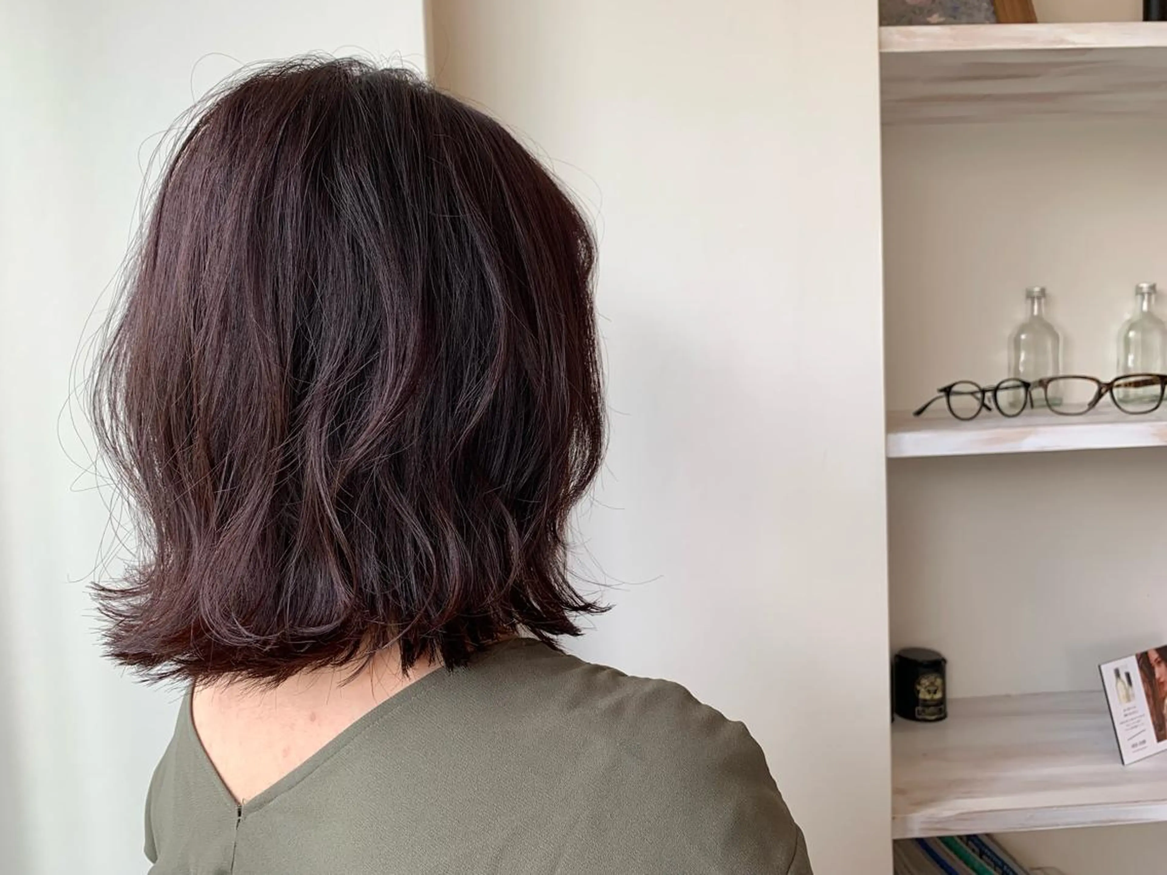 ミディアム カラー ピンクカラー ボブウルフ／ボブ Satsuki【名駅のヘアスタイル