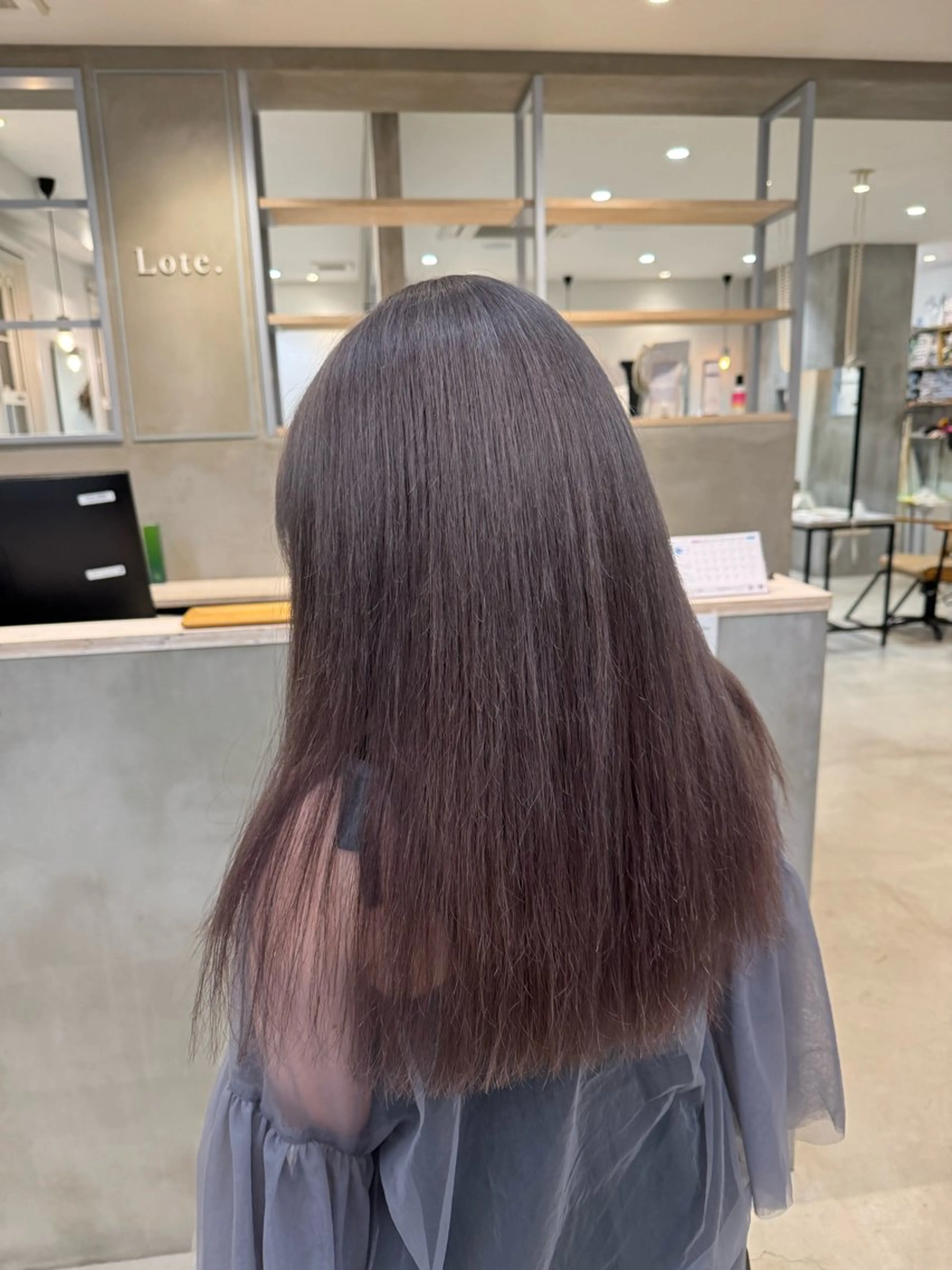ロング カラー バレイヤージュ ベージュカラー ブリーチ ブロンド ケアブリーチ hono/ブリーチ /Lote.一宮のヘアスタイル